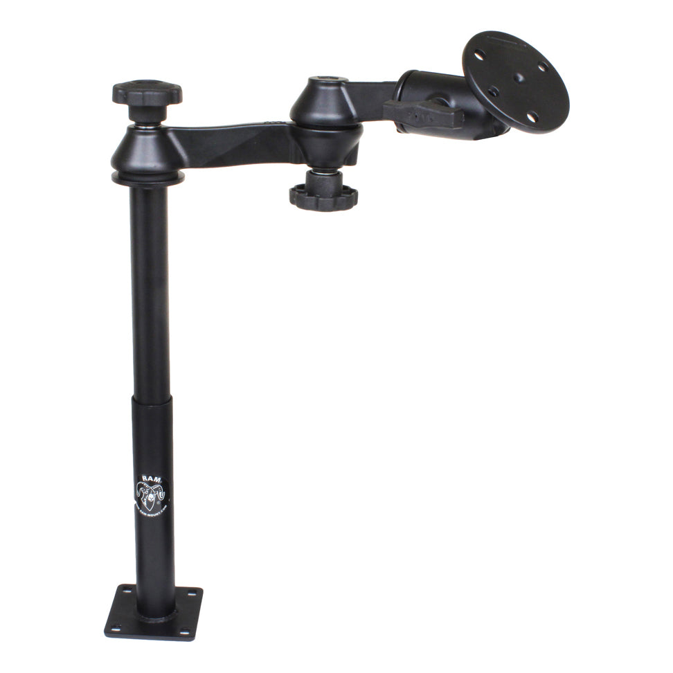 RAM tele pole met 12 9 palen swingarmen en grote ronde plaat - RAM Mounts RAM-VP-SW1-129-240