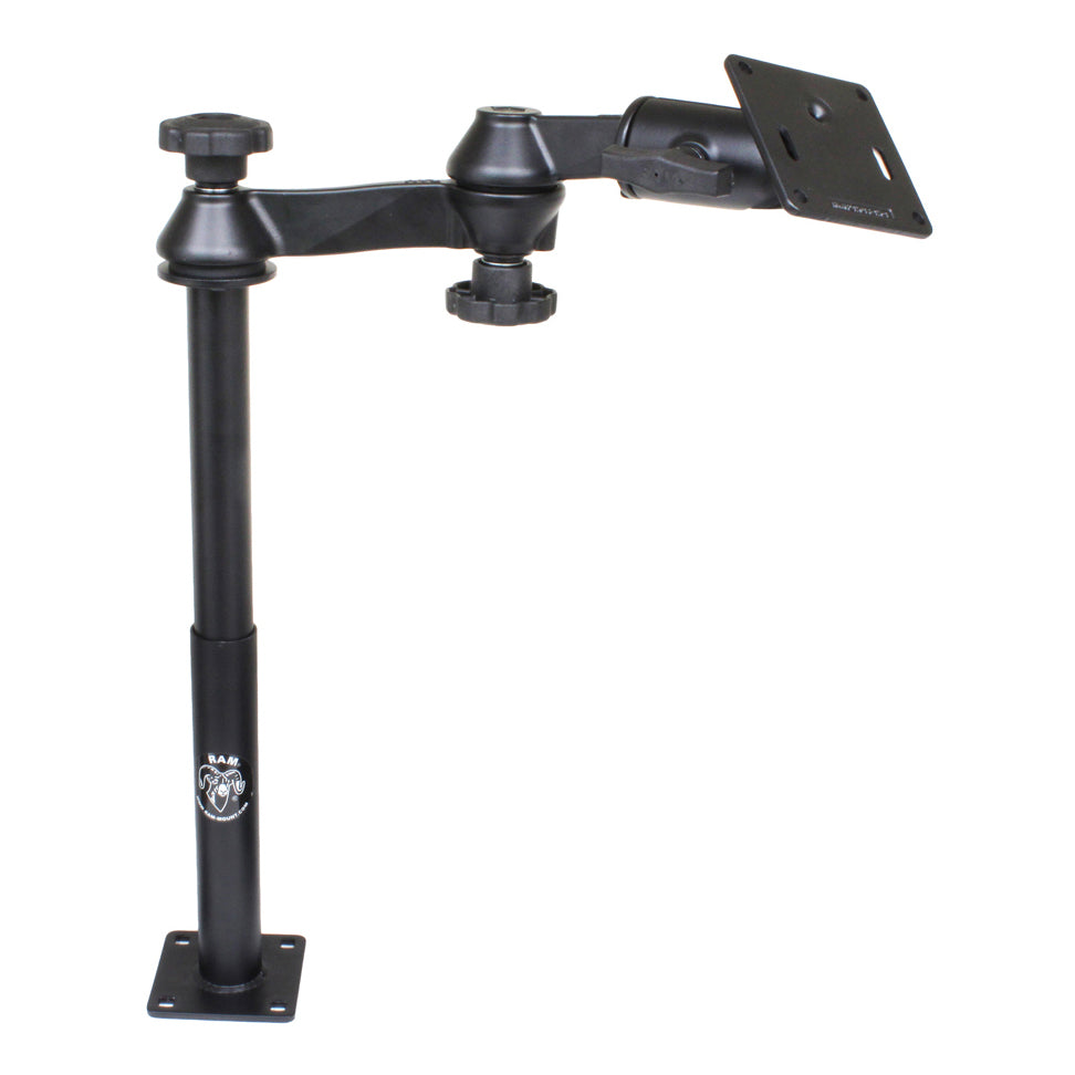 RAM tele pole met 12 9 palen swingarmen en 75x75mm VESA plaat - RAM Mounts RAM-VP-SW1-129-2461