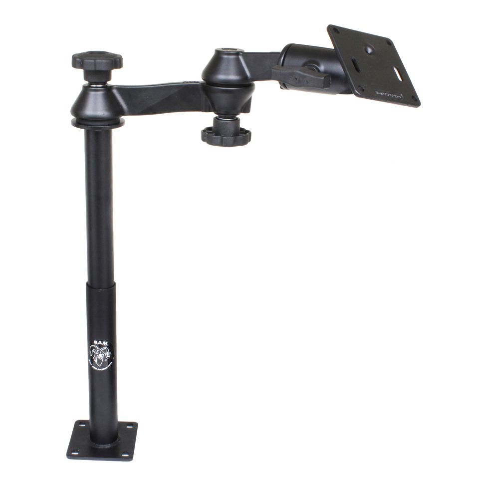 RAM Tele-Pole™ met 12" & 9" palen, swingarmen en 75x75mm VESA-plaat - RAM Mounts RAM-VP-SW1-129-2461 afbeelding 1
