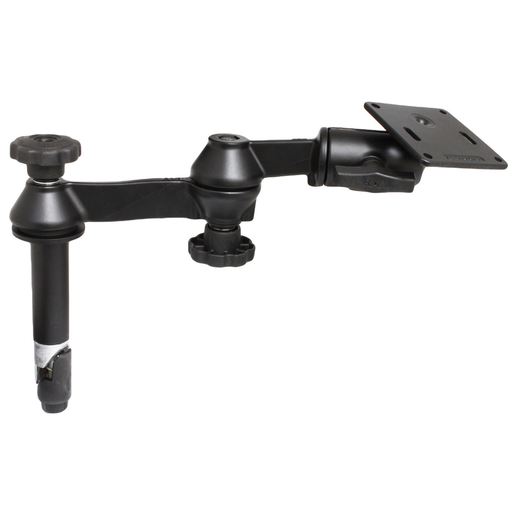 RAM 4 bovenste paal met dubbele zwaaarmen en 75x75mm VESA plaat - RAM Mounts RAM-VP-SW1-4-2461