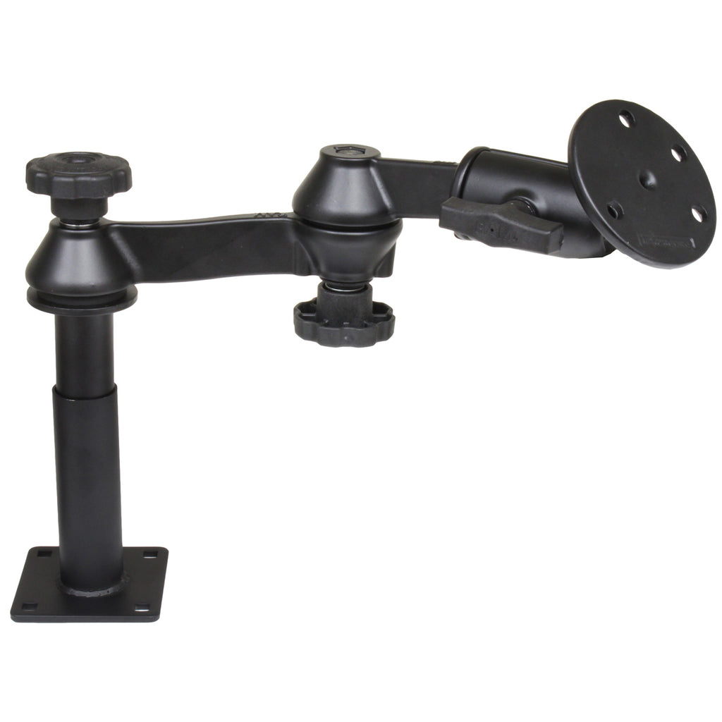 RAM tele pole met 4 5 palen swingarmen en grote ronde plaat - RAM Mounts RAM-VP-SW1-45-240