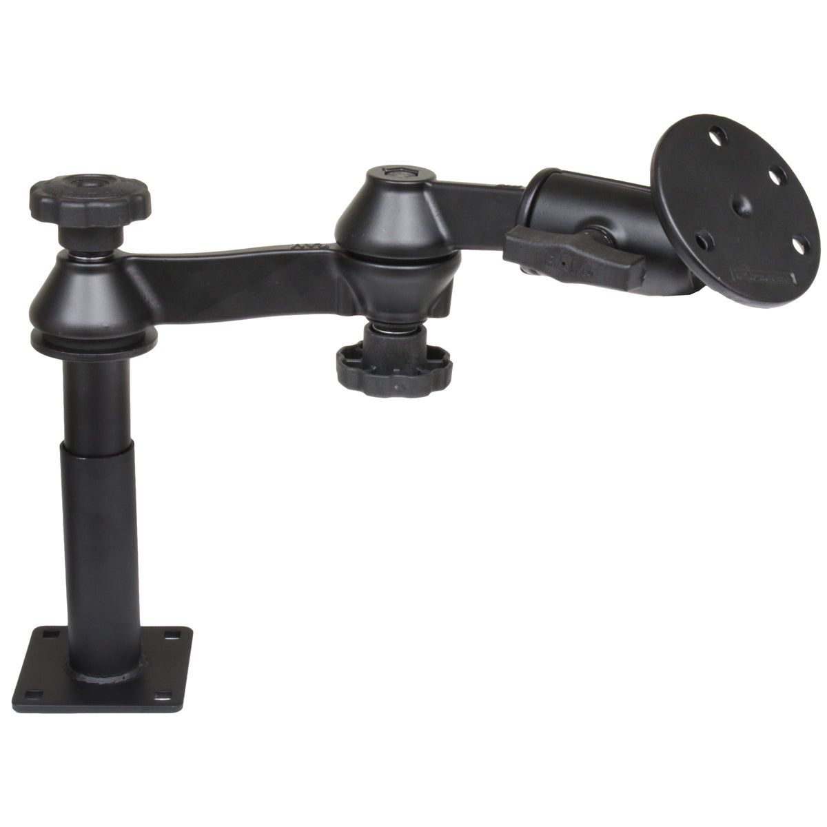 RAM tele pole met 4 5 palen swingarmen en grote ronde plaat - RAM Mounts RAM-VP-SW1-45-240