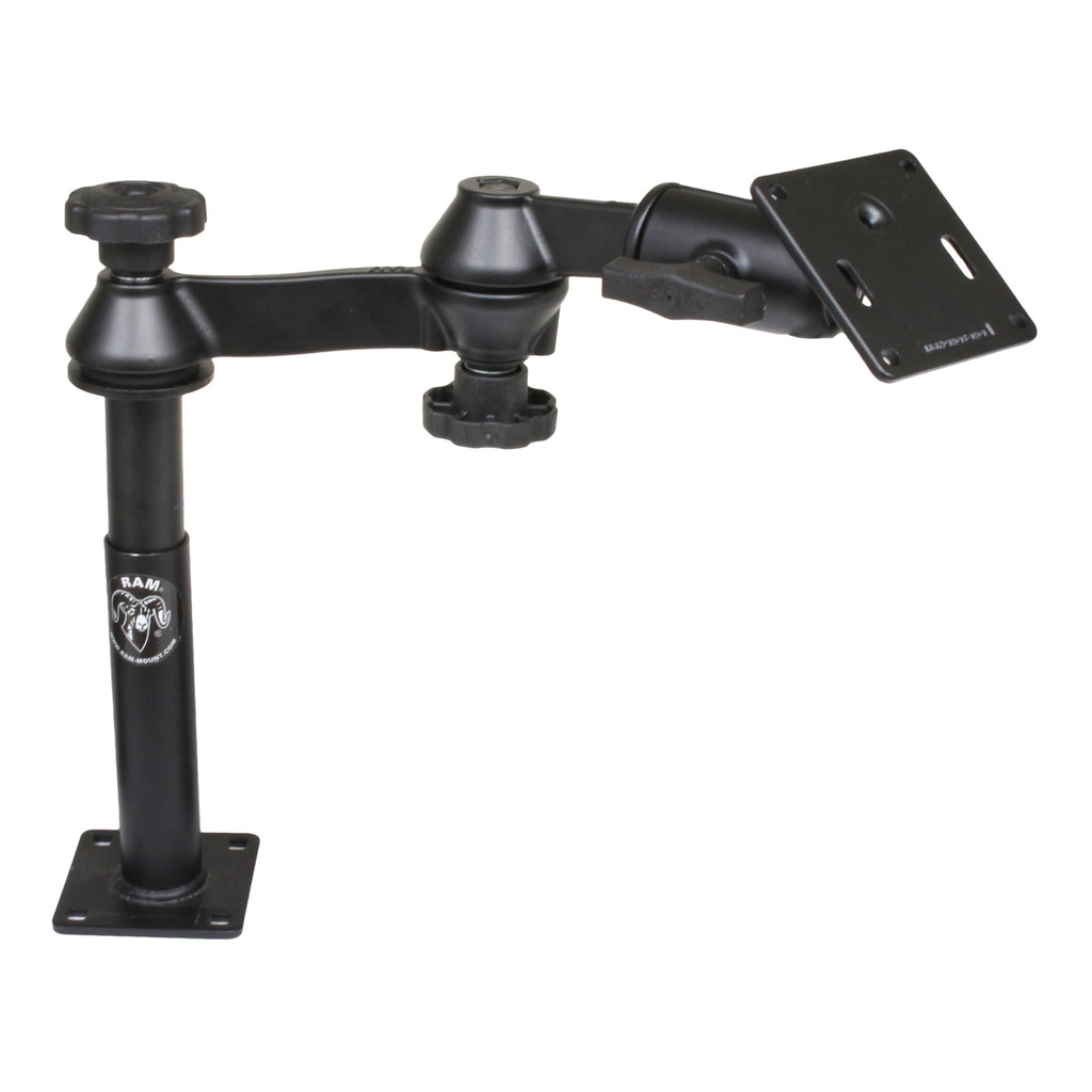 RAM tele pole met 4 7 palen swingarmen en 75x75mm VESA plaat - RAM Mounts RAM-VP-SW1-47-2461
