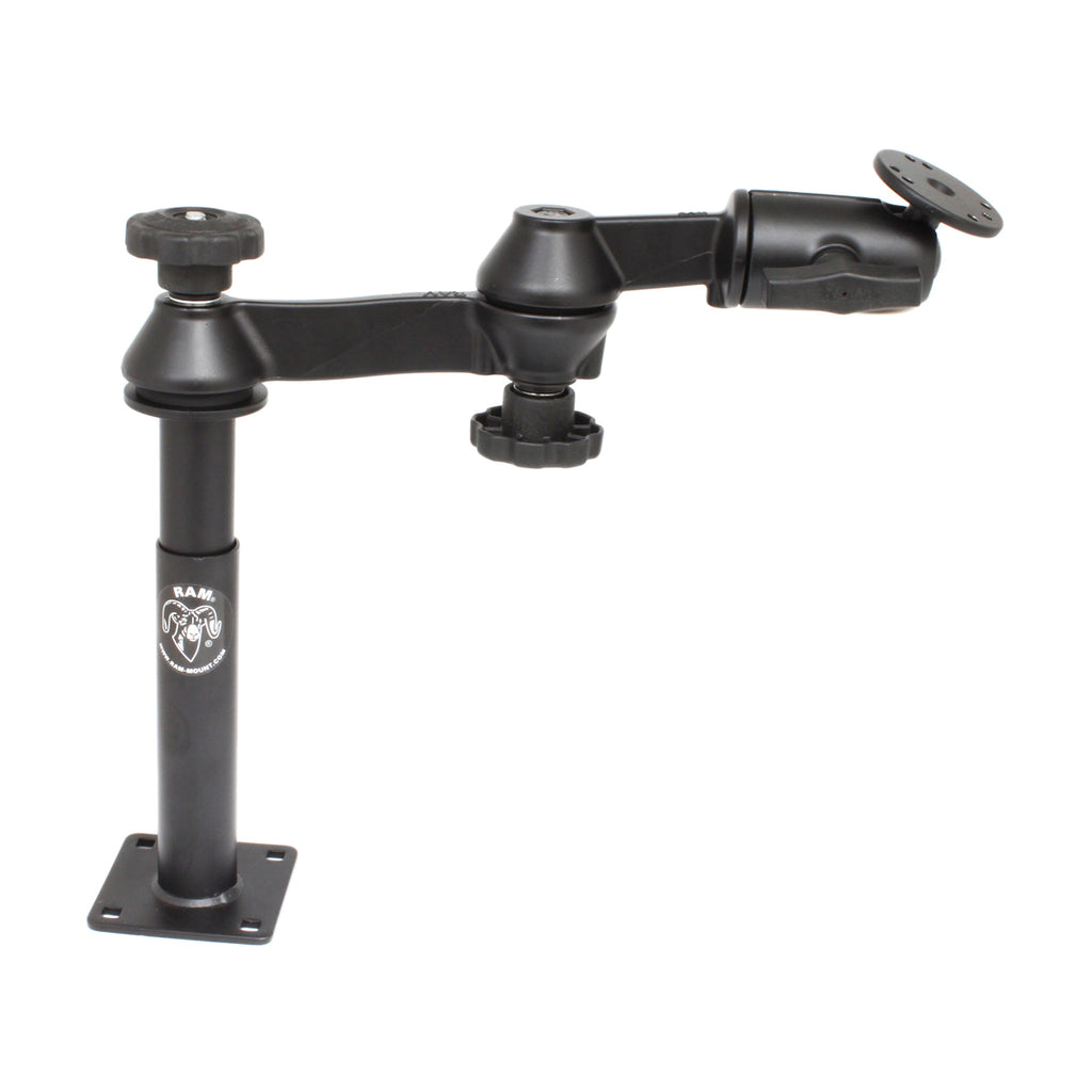 RAM Tele-Pole™ met 4 "& 7" palen, dubbele swingarmen en ronde plaat - RAM Mounts RAM-VP-SW1-47 afbeelding 1