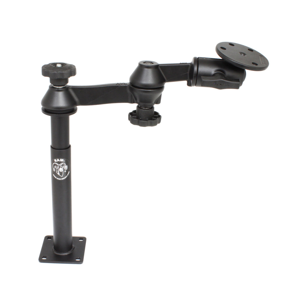 RAM tele pole met 8 9 palen swingarmen en grote ronde plaat - RAM Mounts RAM-VP-SW1-89-240