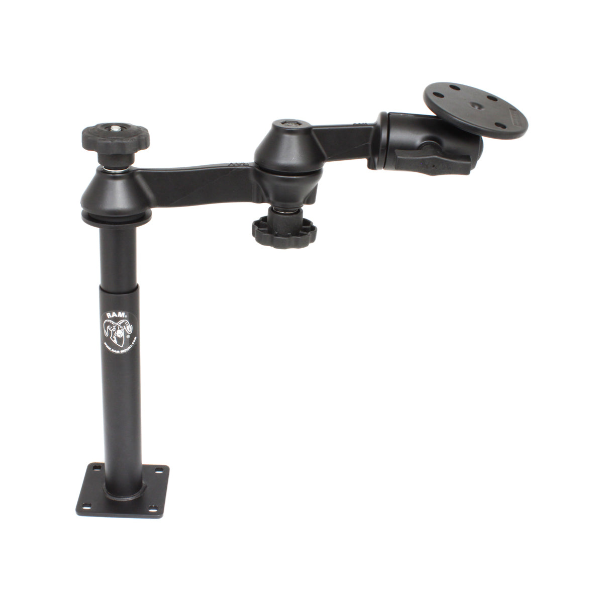 RAM tele pole met 8 9 palen swingarmen en grote ronde plaat - RAM Mounts RAM-VP-SW1-89-240