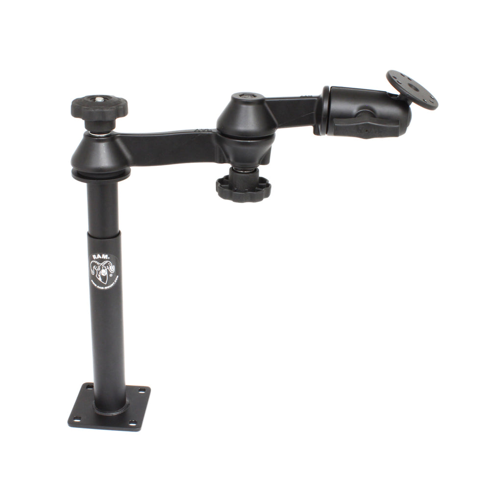 RAM tele pole met 8 9 palen dubbele zwaaarmen en ronde plaat - RAM Mounts RAM-VP-SW1-89
