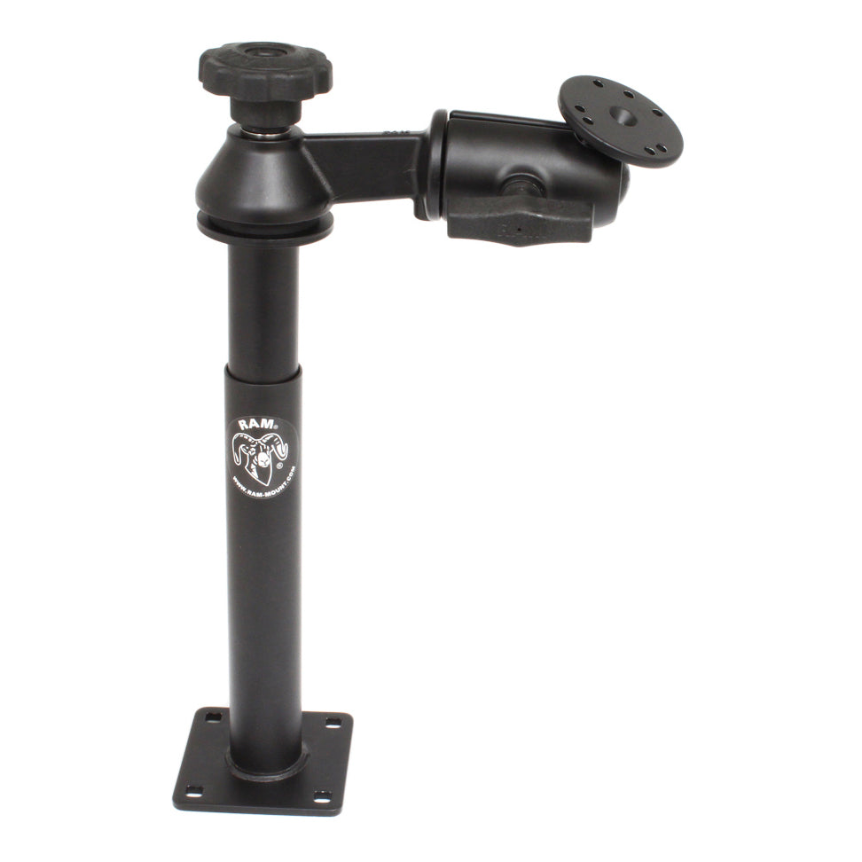 RAM tele pole met 8 9 stokken enkele swingarm en ronde plaat - RAM Mounts RAM-VP-SW2-89