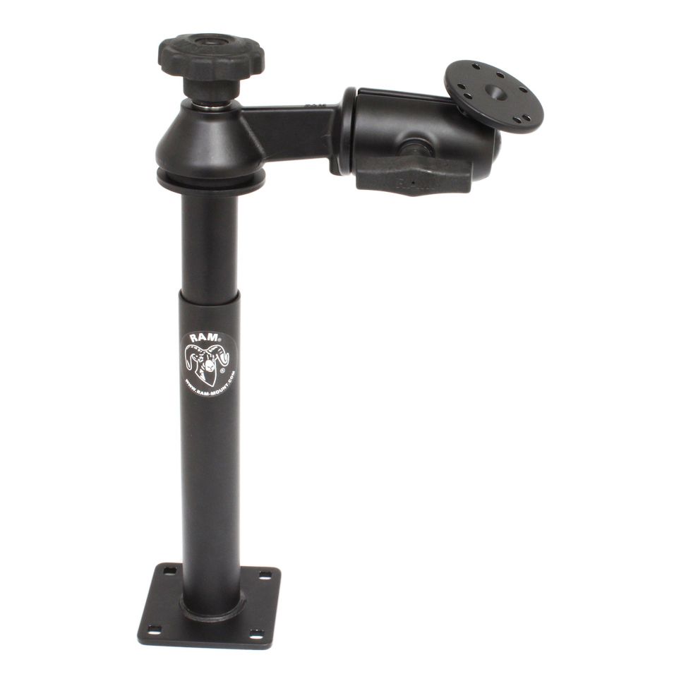 RAM Tele-Pole™ met 8" & 9" stokken, enkele swingarm en ronde plaat - RAM Mounts RAM-VP-SW2-89 afbeelding 1