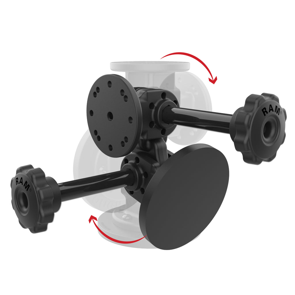 RAM Dubbele 90-Graden Pivot Magnetische Bevestiging met Knop - RAM Mounts RAP-101-PV4-2P-MAG88U afbeelding 2
