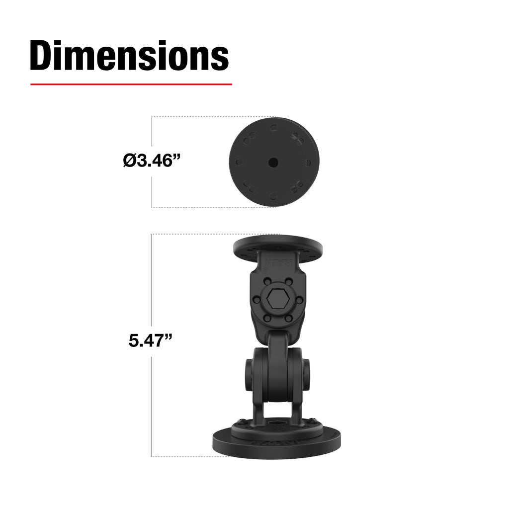 RAM Dual 90-Graden Pivot Magnetische Bevestiging - RAM Mounts RAP-101-PV4-2P-NK-MAG88U afbeelding 3