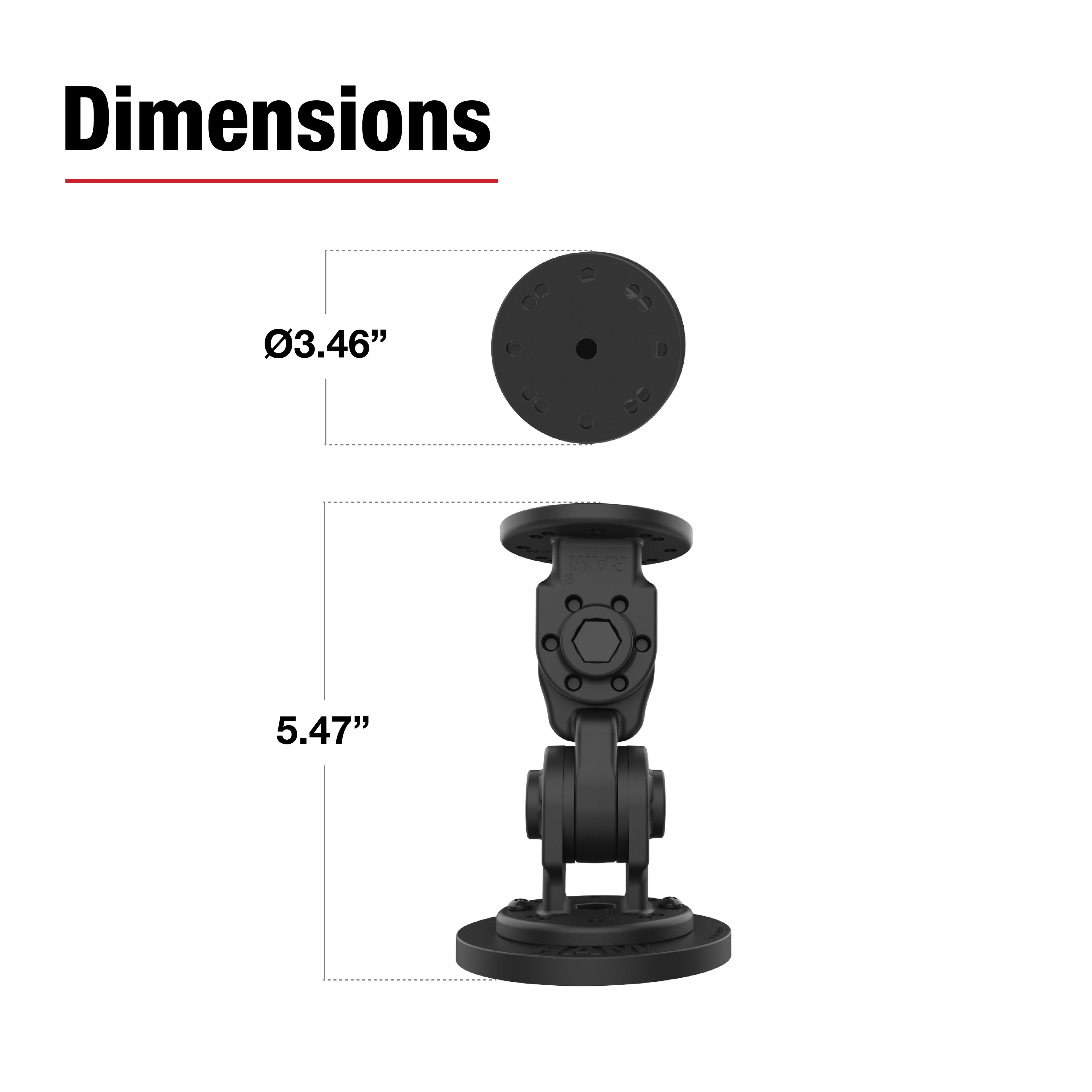 RAM Dual 90-Graden Pivot Magnetische Bevestiging - RAM Mounts RAP-101-PV4-2P-NK-MAG88U afbeelding 3