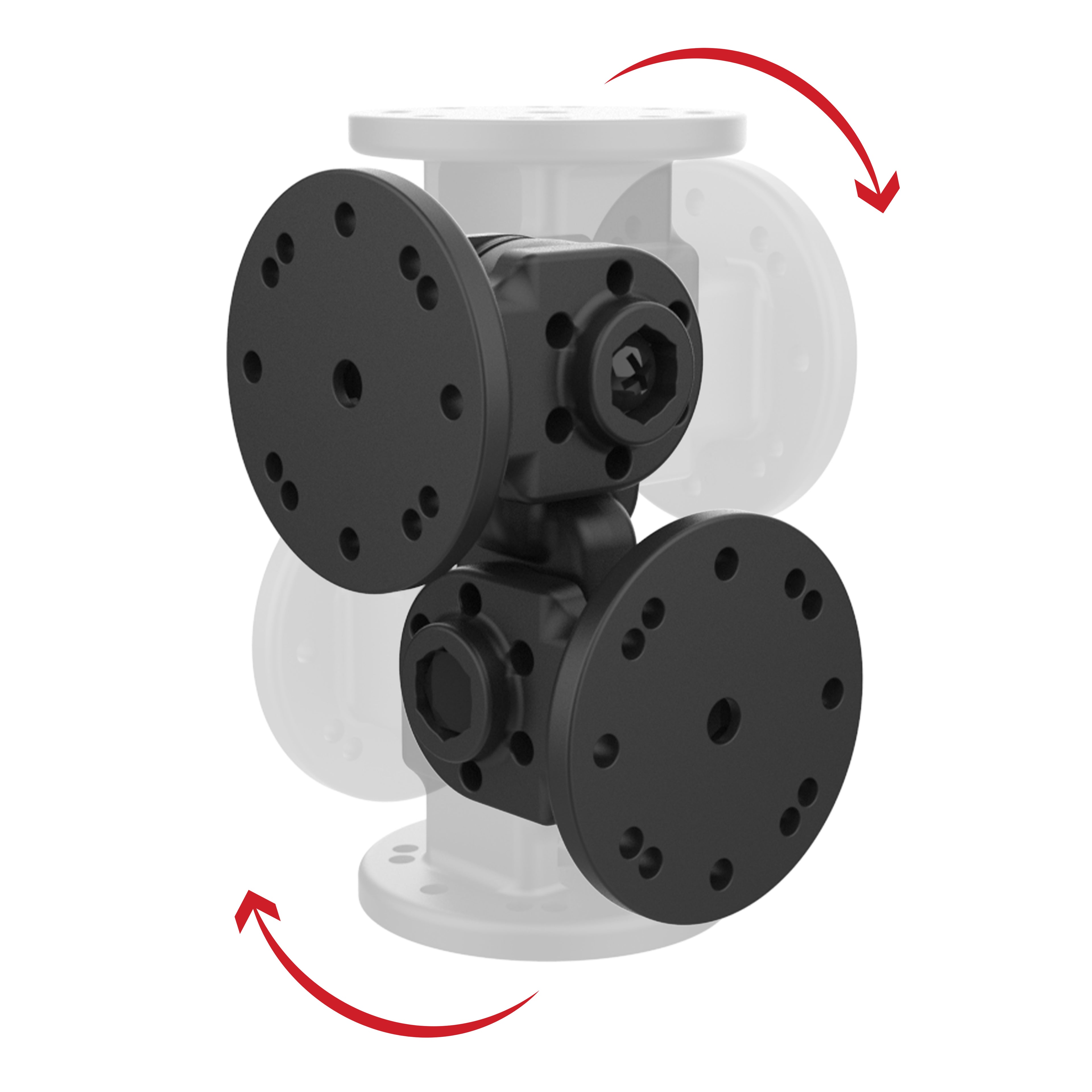 RAM Dubbele 90-Graden Pivootbevestiging - RAM Mounts RAP-101-PV4-2P-NKU afbeelding 2