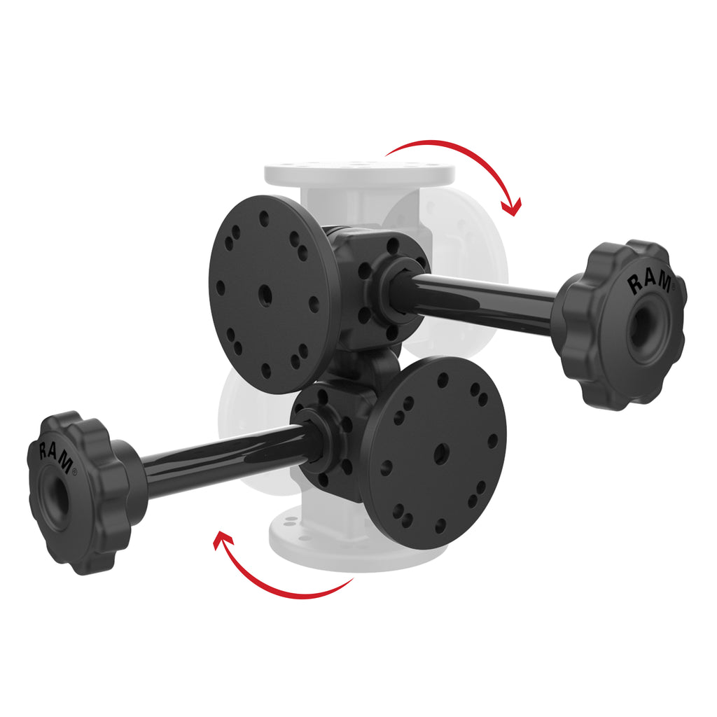 RAM Dubbele 90-Graden Pivootbevestiging met Knop - RAM Mounts RAP-101-PV4-2PU afbeelding 2