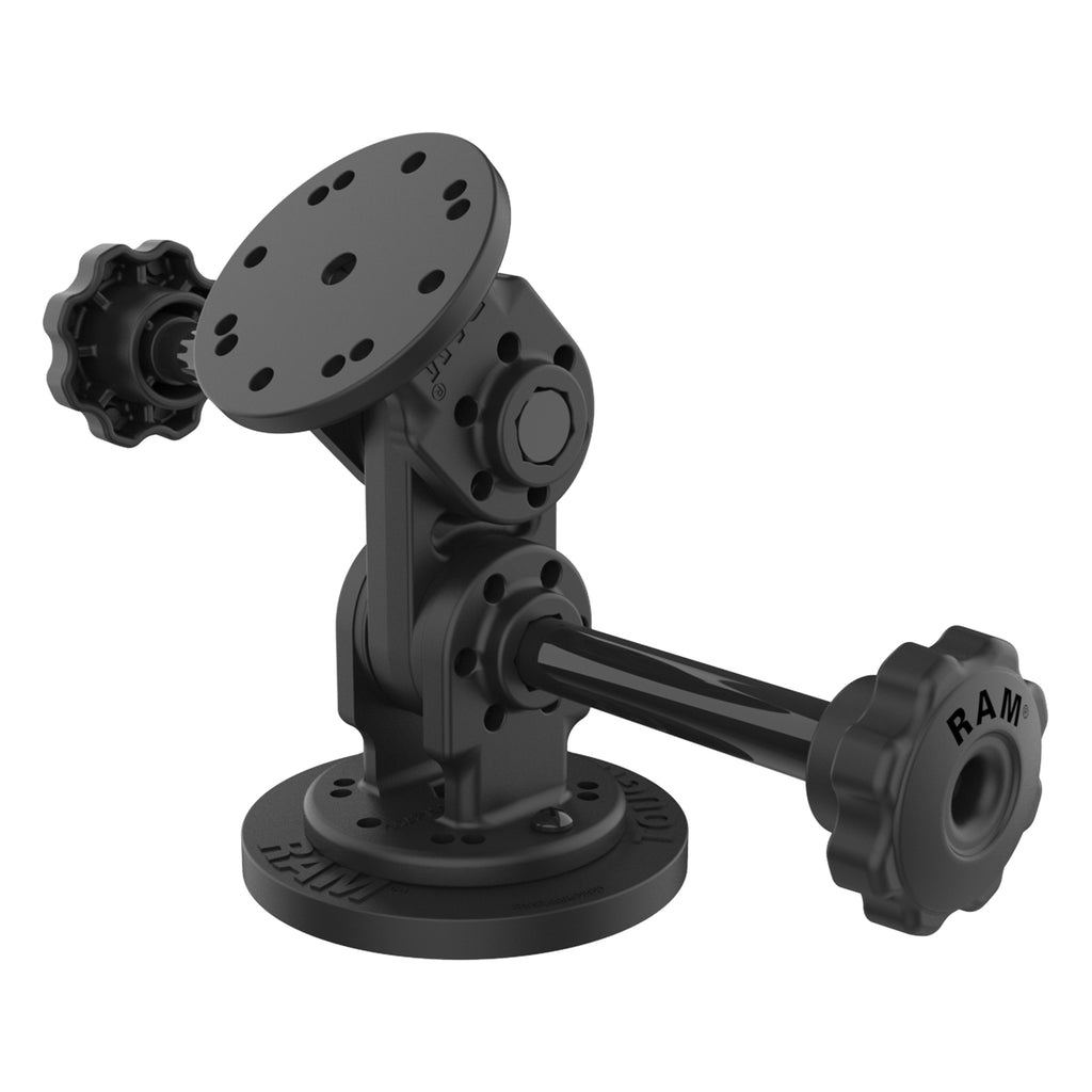 RAM dubbele rechte pivot magnetische bevestiging met knop - RAM Mounts RAP-101-PV4-2S-MAG88U