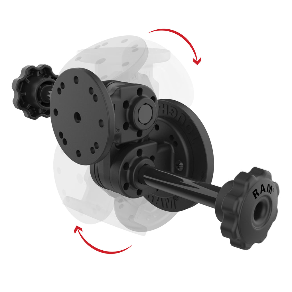 RAM Dubbele Rechte Pivot Magnetische Bevestiging met Knop - RAM Mounts RAP-101-PV4-2S-MAG88U afbeelding 2