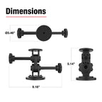 RAM Dubbele Rechte Pivot Magnetische Bevestiging met Knop - RAM Mounts RAP-101-PV4-2S-MAG88U afbeelding 3