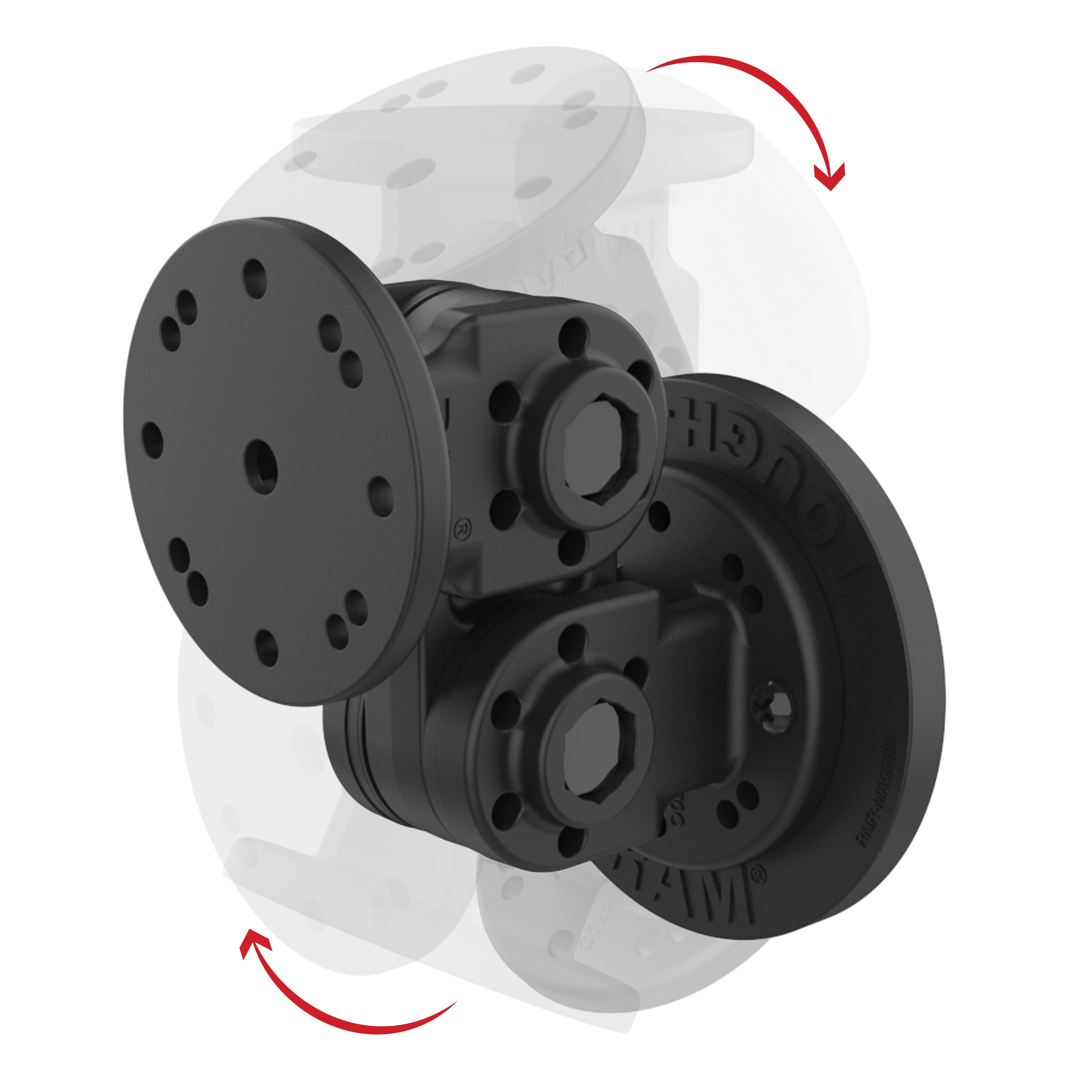 RAM Dual Straight Pivot Magnetische Bevestiging - RAM Mounts RAP-101-PV4-2S-NK-MAG88U afbeelding 2