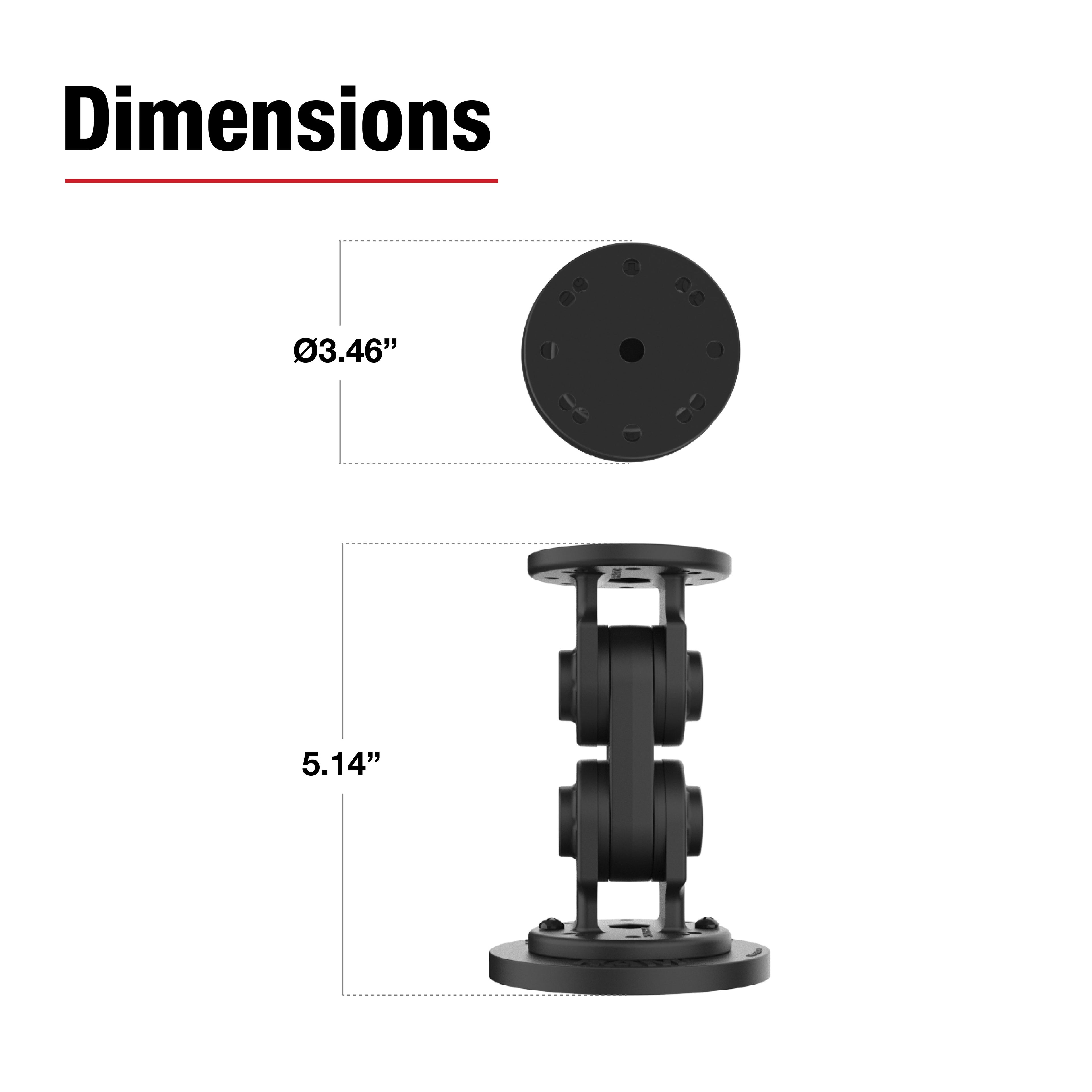 RAM Dual Straight Pivot Magnetische Bevestiging - RAM Mounts RAP-101-PV4-2S-NK-MAG88U afbeelding 3