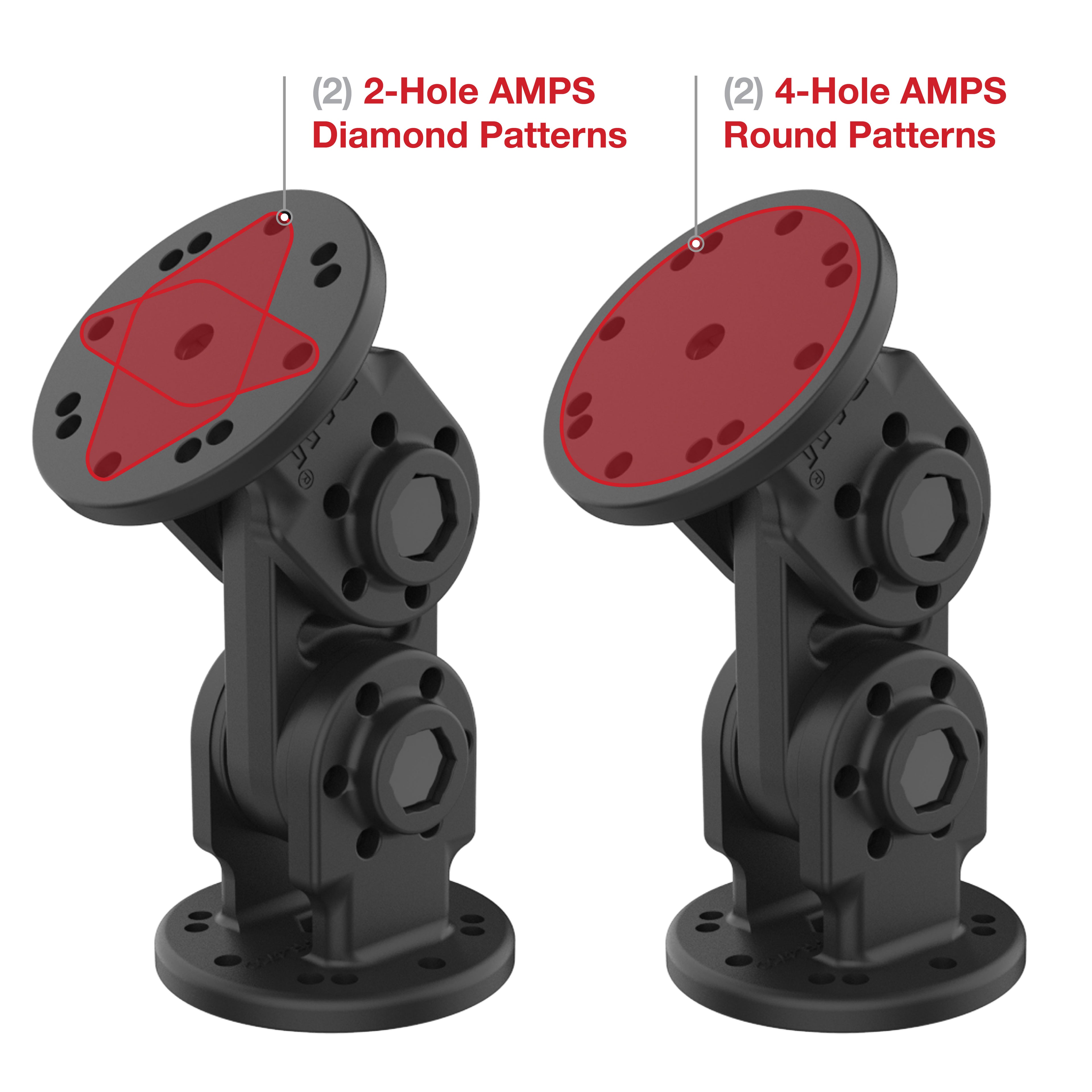 RAM Dubbele Rechte Pivootbevestiging - RAM Mounts RAP-101-PV4-2S-NKU afbeelding 4
