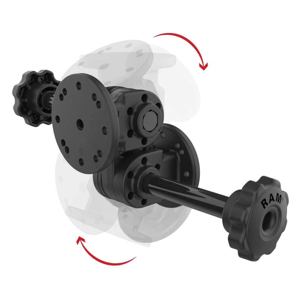 RAM Dubbele Rechte Scharnierbevestiging met Knop - RAM Mounts RAP-101-PV4-2SU afbeelding 2