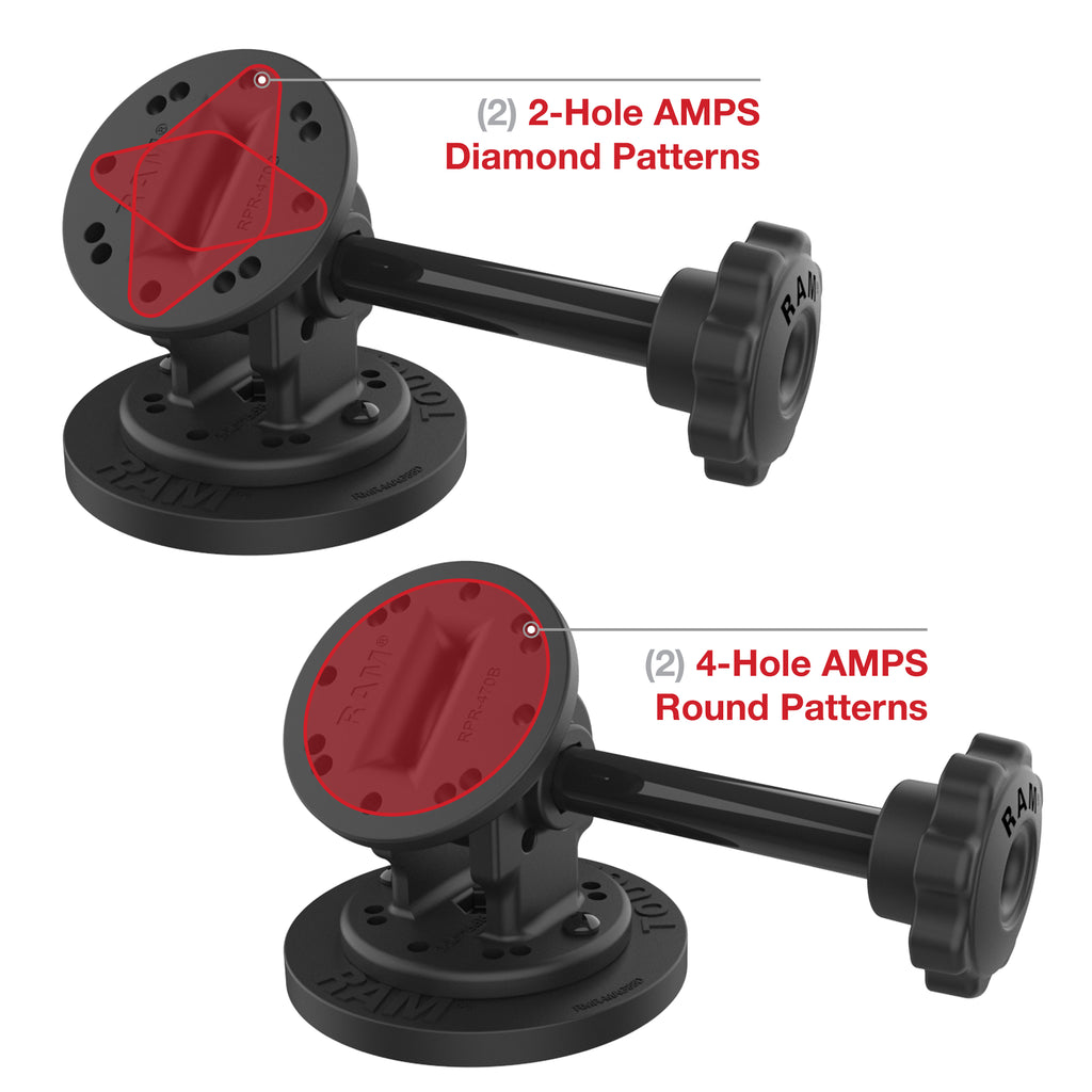 RAM Enkele Pivot Magnetische Bevestiging met Knop - RAM Mounts RAP-101-PV4-MAG88U afbeelding 4