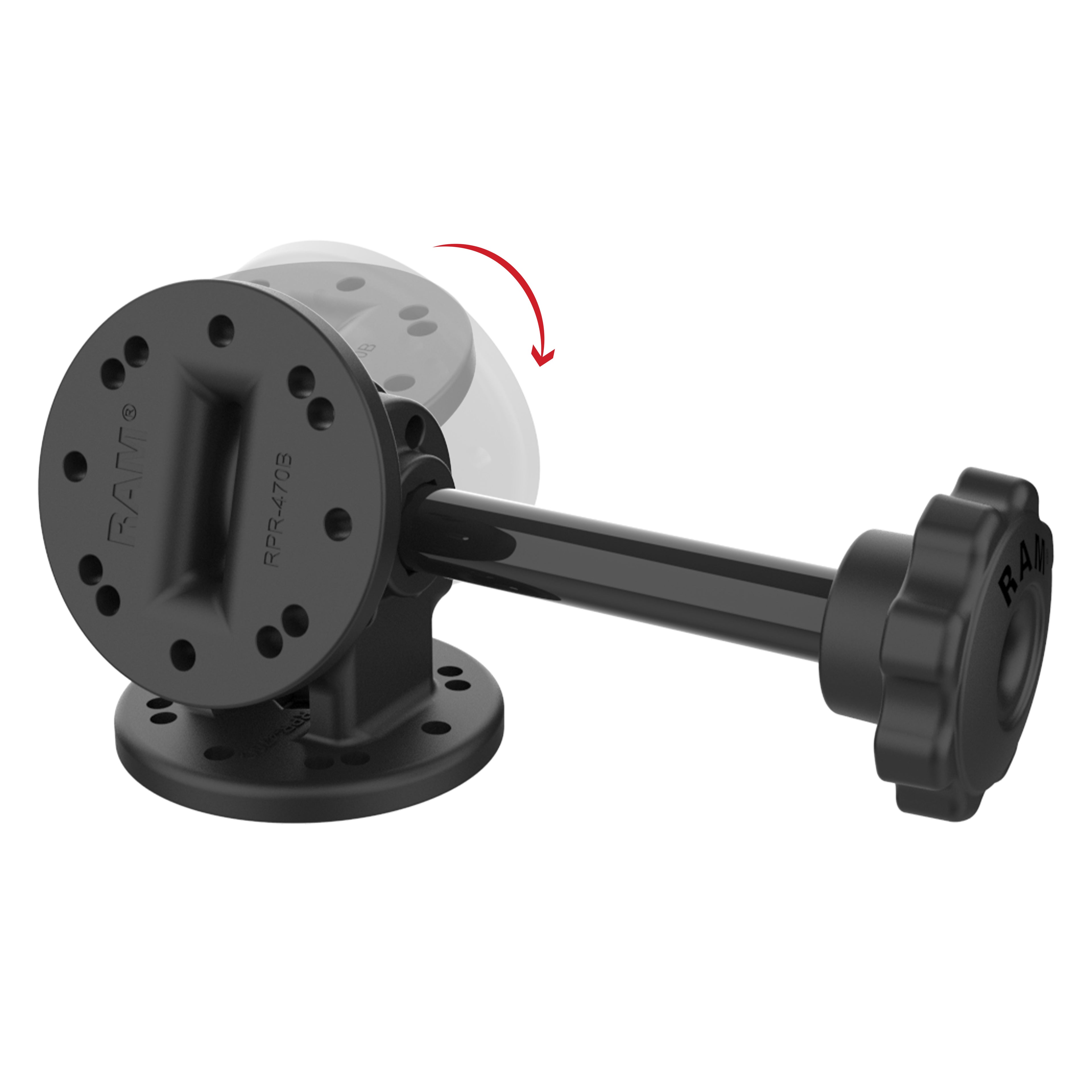 RAM Enkele Scharnierbevestiging met Knop - RAM Mounts RAP-101-PV4U afbeelding 2