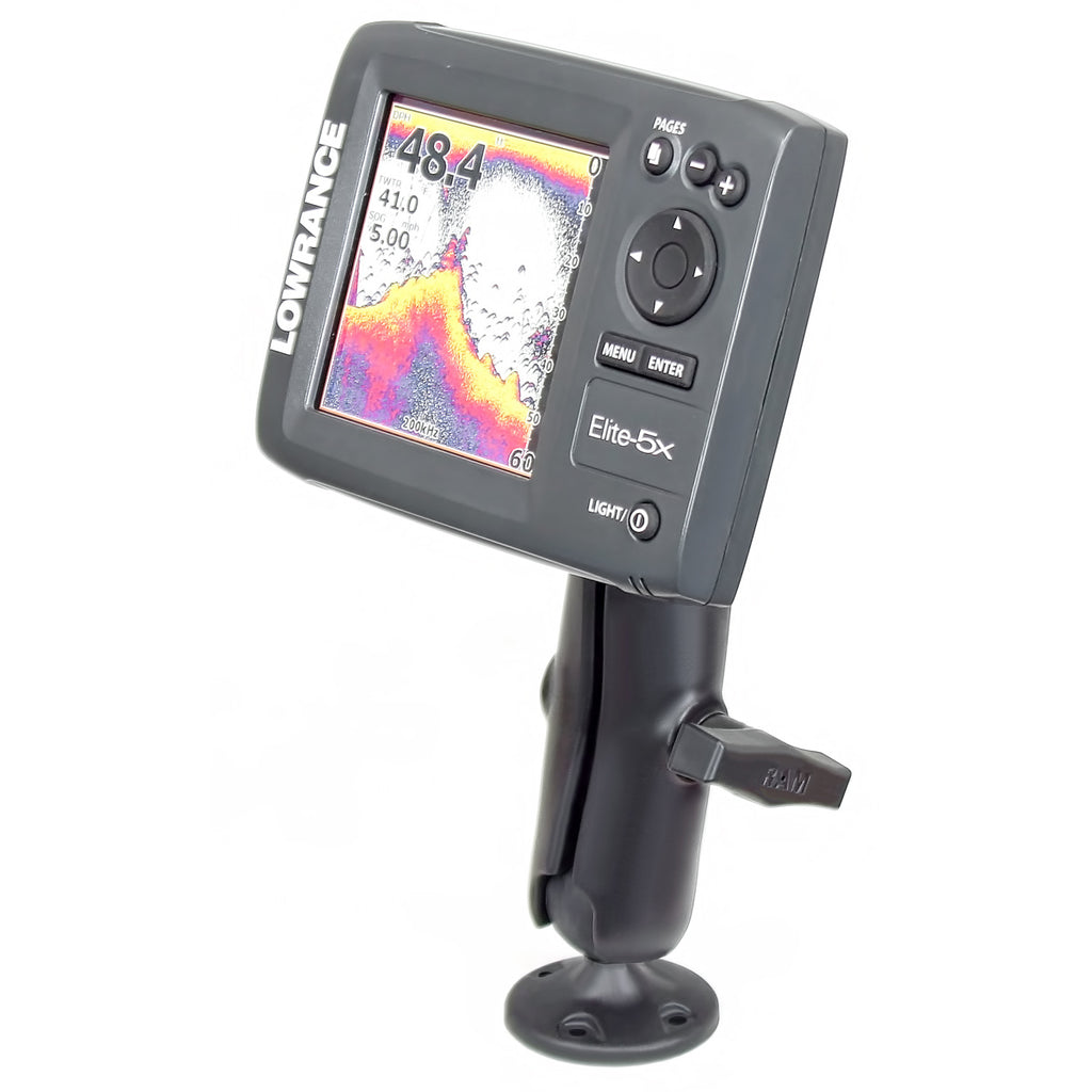 RAM Composiet Dubbele Balbevestiging voor Lowrance Elite-5, Mark-5 + Meer - RAM Mounts RAP-101U-LO11 afbeelding 3