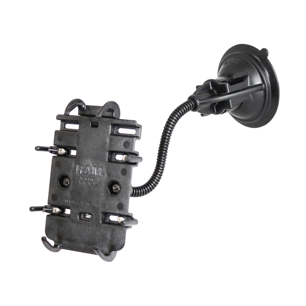 RAM quick grip telefoonhouder met RAM twist lock zuignapbevestiging - RAM Mounts RAP-105-6224-PD3U