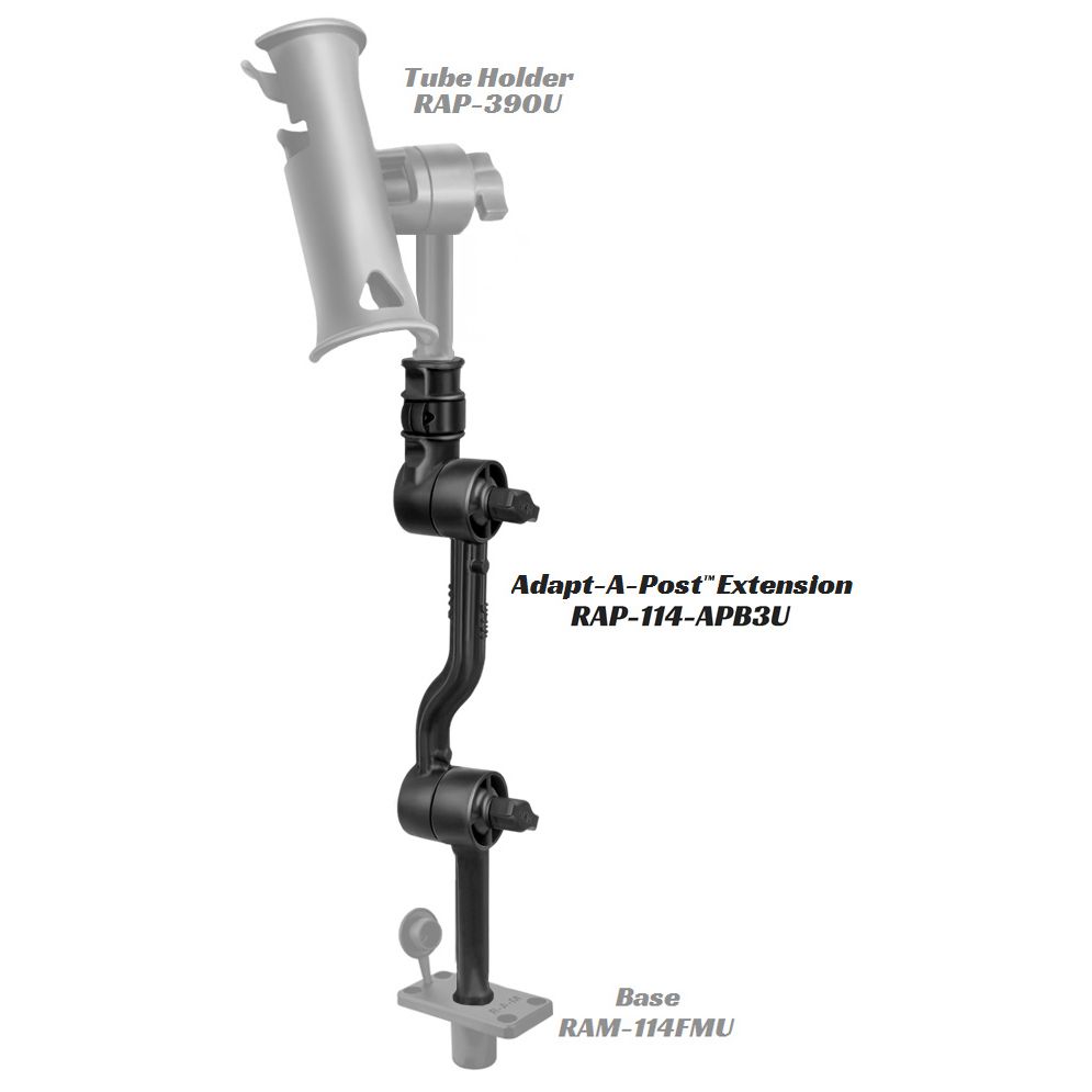 RAM Adapt-A-Post™ met aanpasbare 16" uitbreidingsarm - RAM Mounts RAP-114-APB3U afbeelding 2