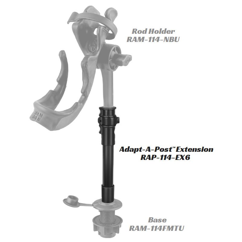 RAM Adapt-A-Post™ 9" Verlengstok - RAM Mounts RAP-114-EX6 afbeelding 2