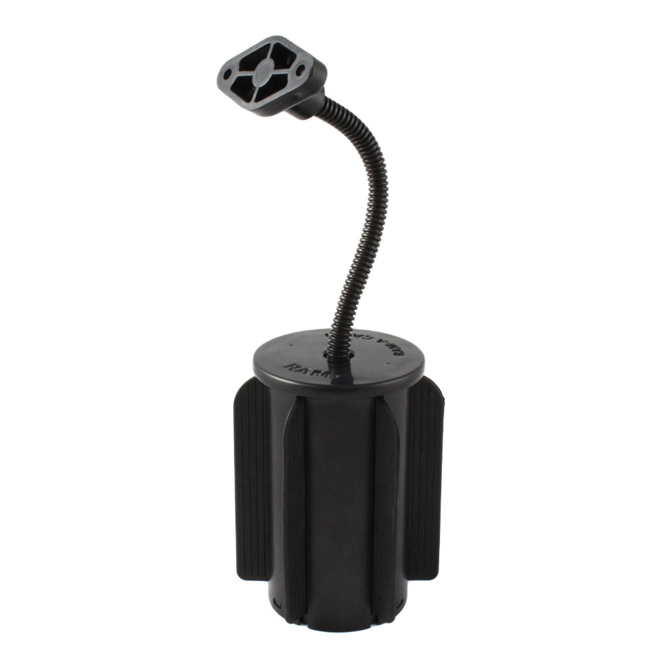 RAM a can ii cup holder mount met RAM flex arm en diamond plate - RAM Mounts RAP-299-2U