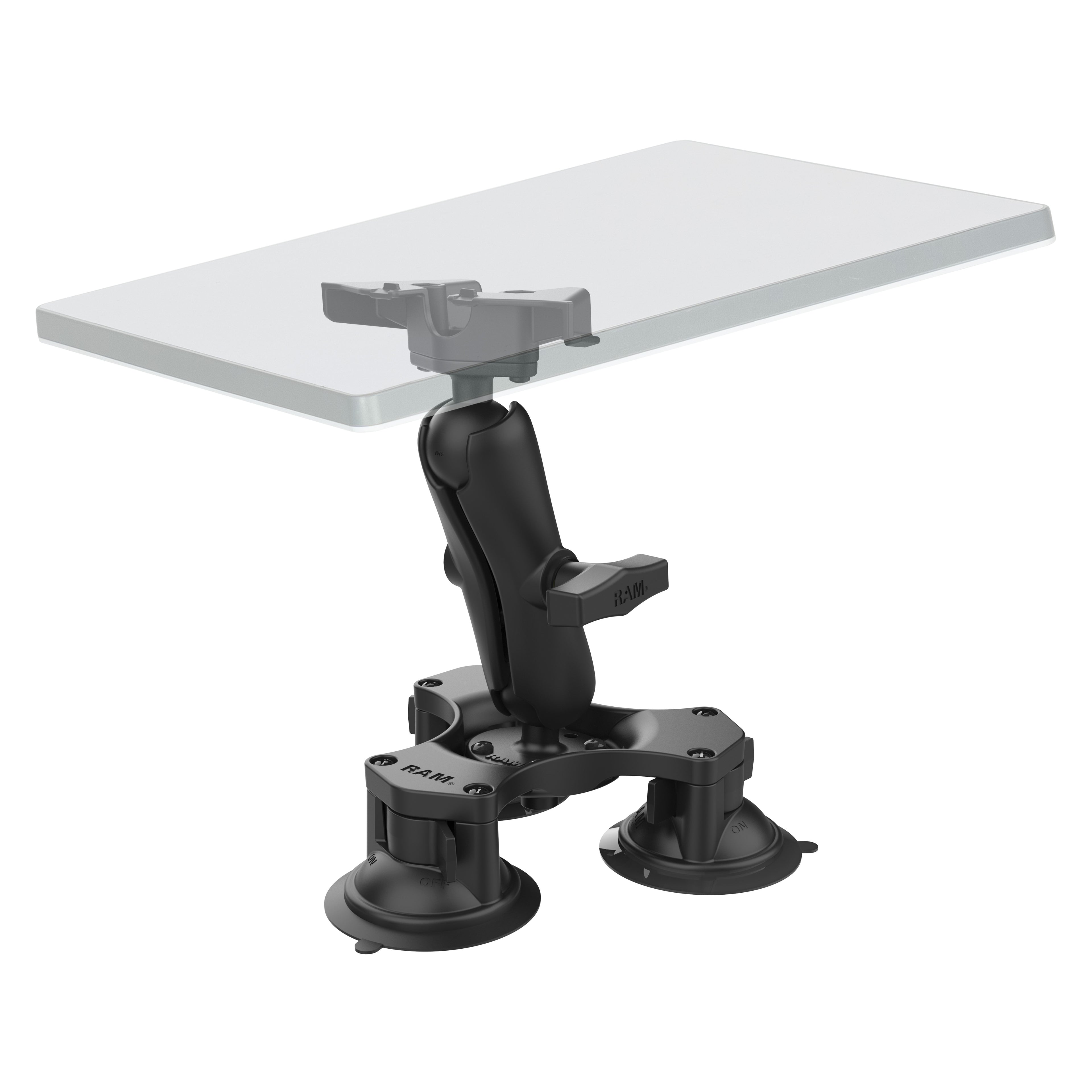 RAM Twist-Lock™ Triple zuignap Heavy Duty steun voor Starlink Mini - RAM Mounts RAP-365-138-STA1U afbeelding 1