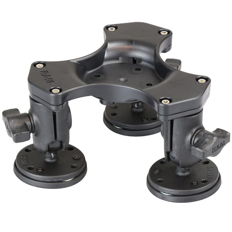 RAM triple bal en socket magnetische basis met amps gatenpatroon - RAM Mounts RAP-365B-1-339U