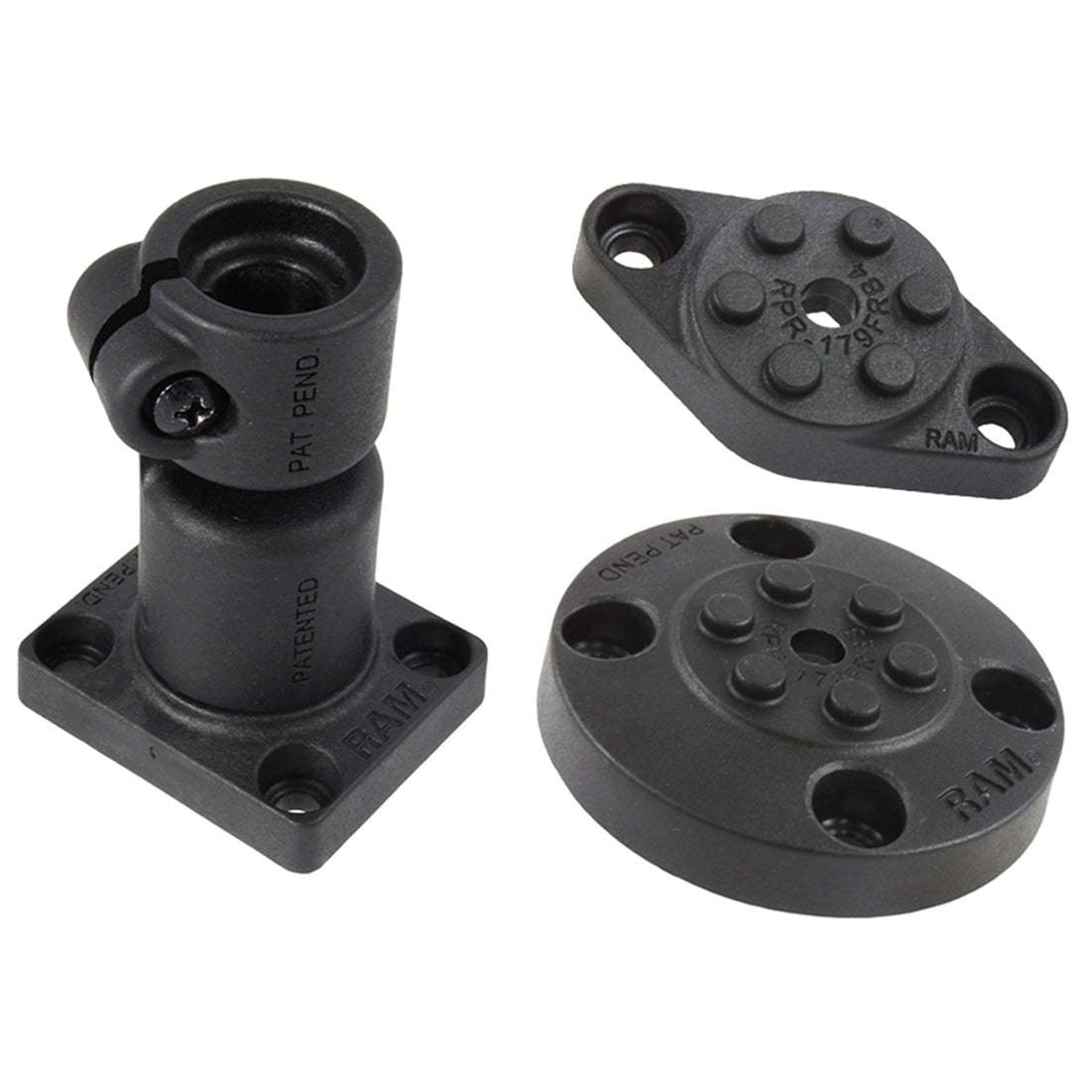 RAM flex rod ontvanger met RAM pin lock drill down accessoires - RAM Mounts RAP-386BU