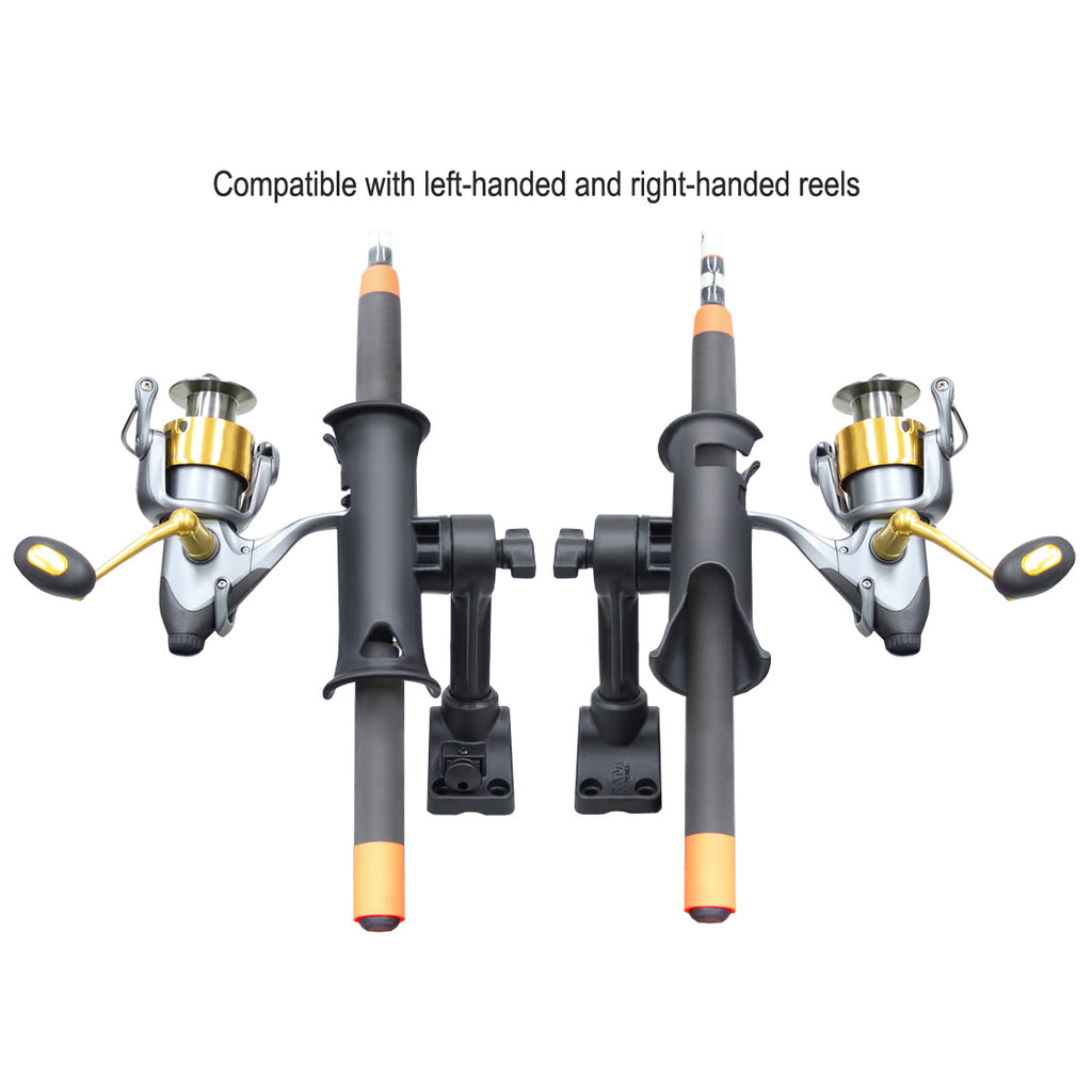 RAM Tube Jr.™ Rod Holder met Bulkhead/Vlakke Oppervlakte Basis - 4" Post - RAM Mounts RAP-390-SBMPU afbeelding 3