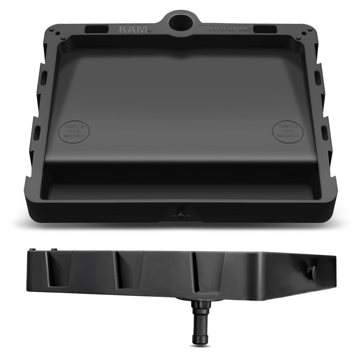 RAM stack n stow bait board met spline post - RAM Mounts RAP-395-PU