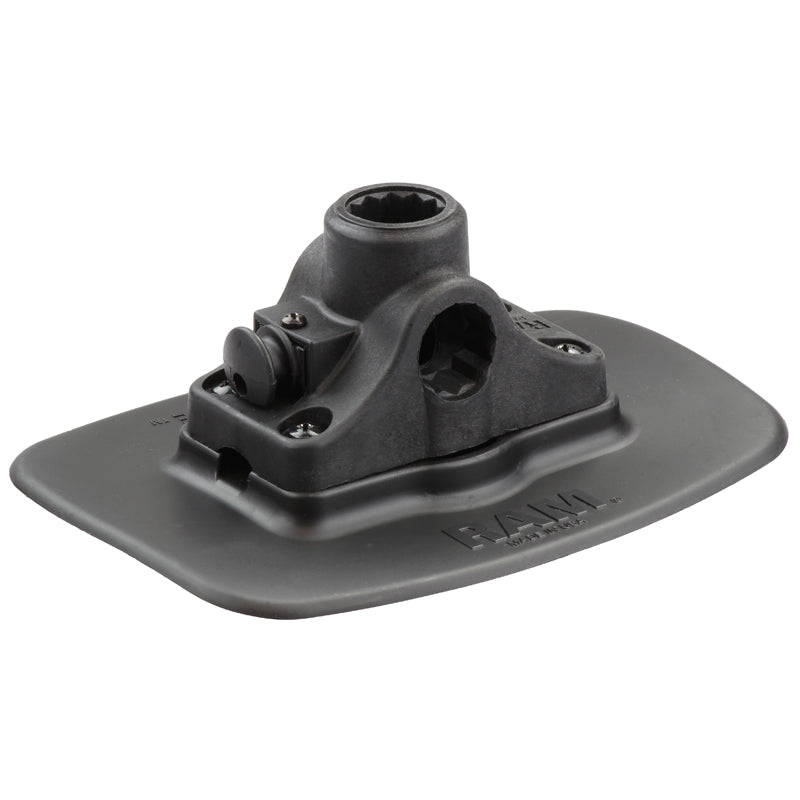 RAM bond a base zwarte lijm basis met RAM rod post spline ontvanger - RAM Mounts RAP-398-BLK-114BMPU