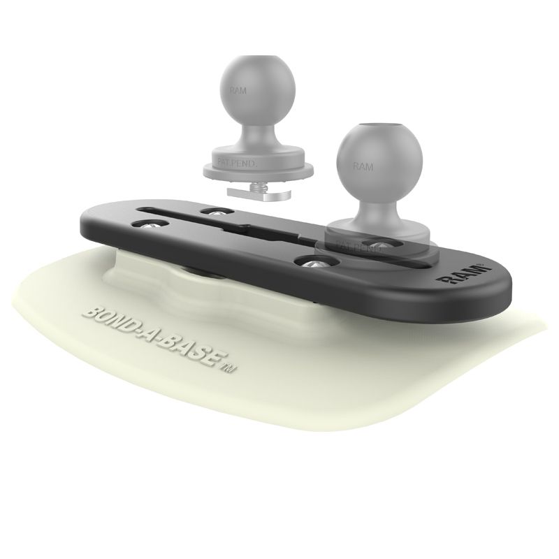 RAM Bond-A-Base™ lijm basis met RAM Tough-Track™ - RAM Mounts RAP-398-GRY-TRACK-AU afbeelding 2