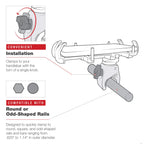 RAM Laagprofiel Tough-Claw™ Kleine Klembeugelbevestiging - RAM Mounts RAP-400-1U afbeelding 6