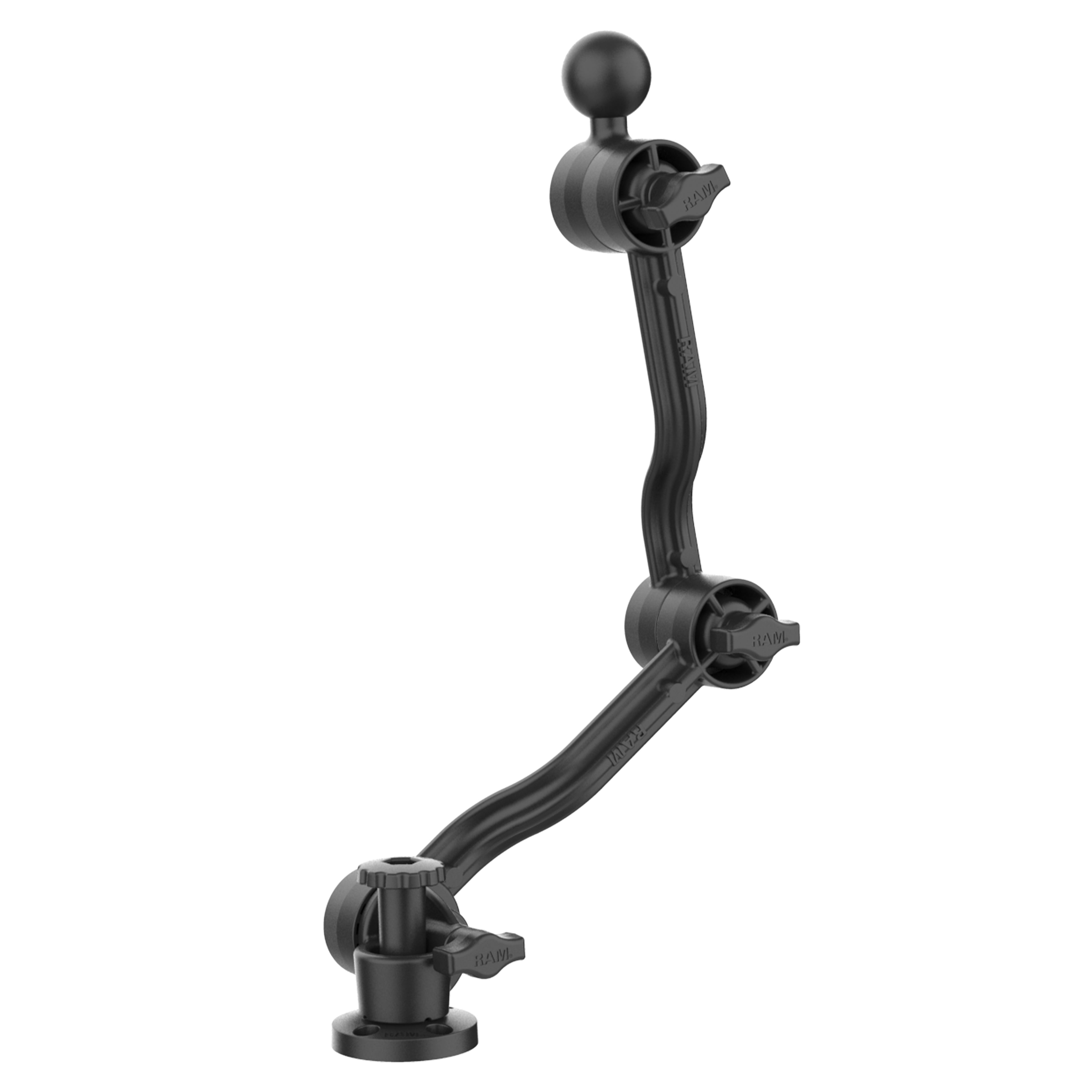 RAM composiet dubbele draaiarm met kogel schroefbevestiging - RAM Mounts RAP-411D-114-PA2-BGU