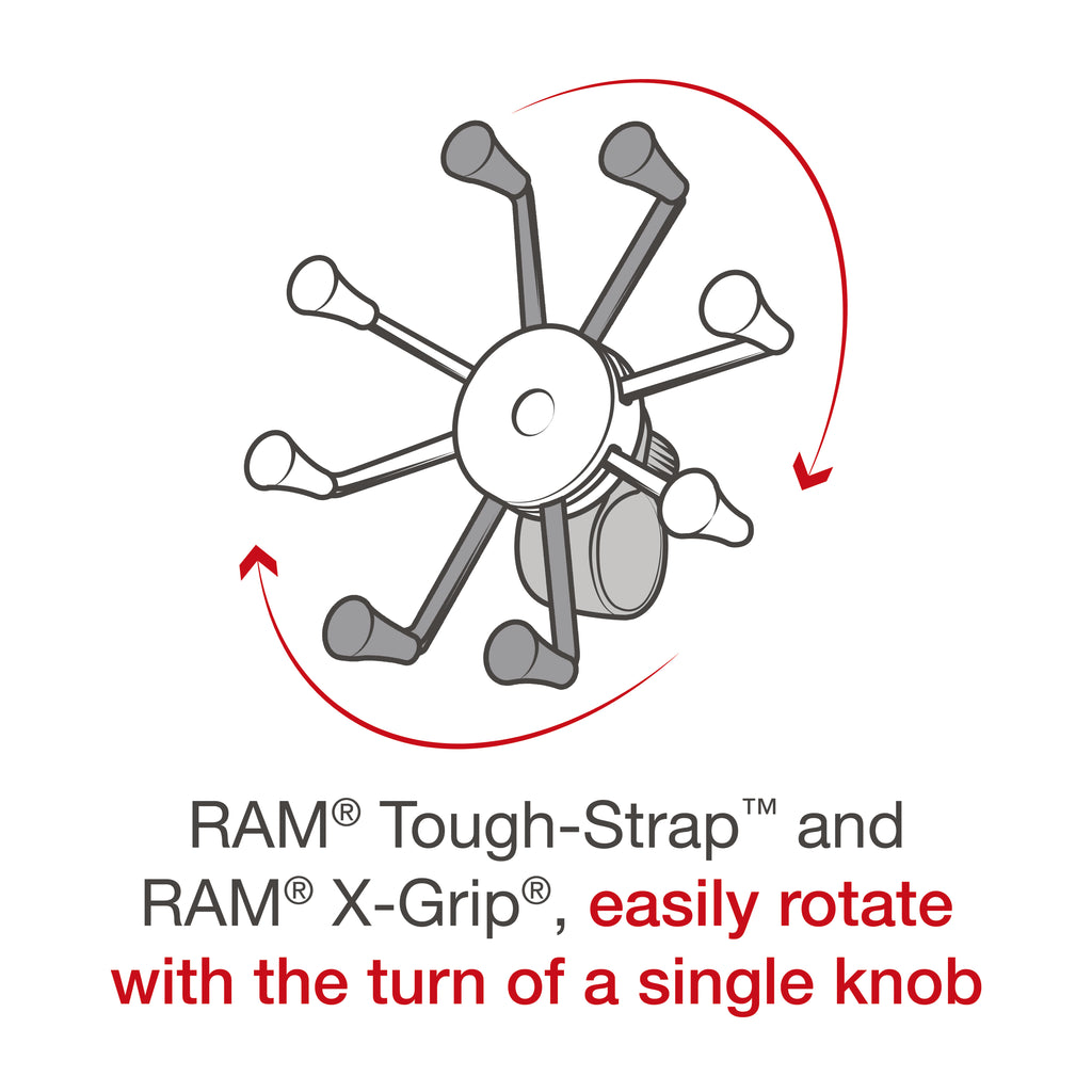RAM X-Grip® Telefoonhouder met RAM Tough-Strap™ Stuurbevestigingsbasis - RAM Mounts RAP-460-UN7U afbeelding 6