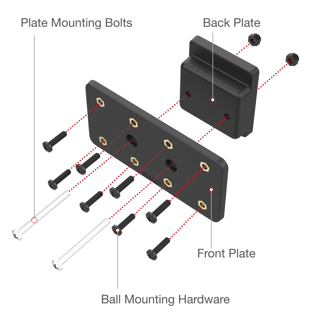 RAM Dashboard Bevestigingsplaat voor '18-26 Freightliner Cascadia - RAM Mounts RAP-467U afbeelding 2