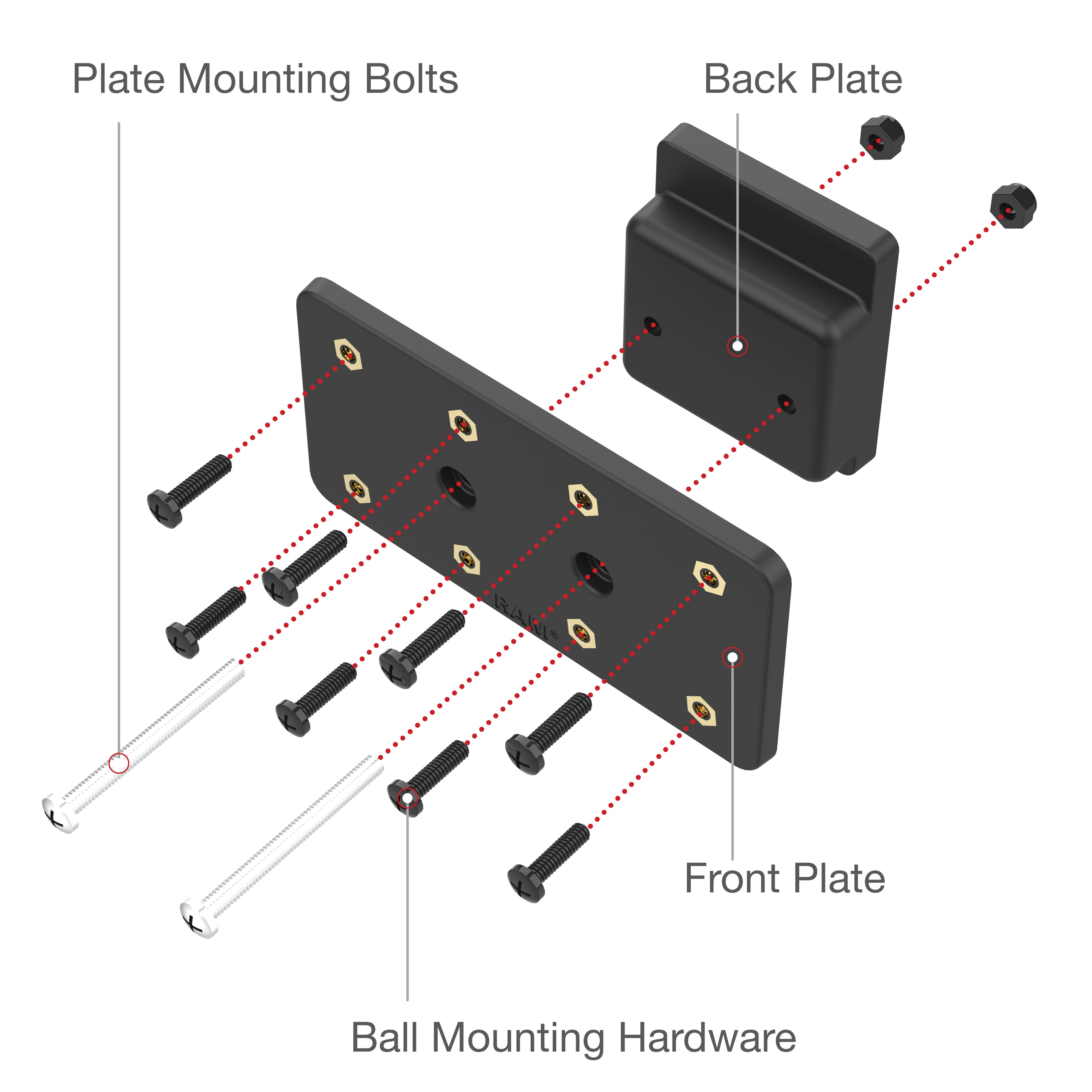 RAM Dashboard Bevestigingsplaat voor '18-26 Freightliner Cascadia - RAM Mounts RAP-467U afbeelding 2