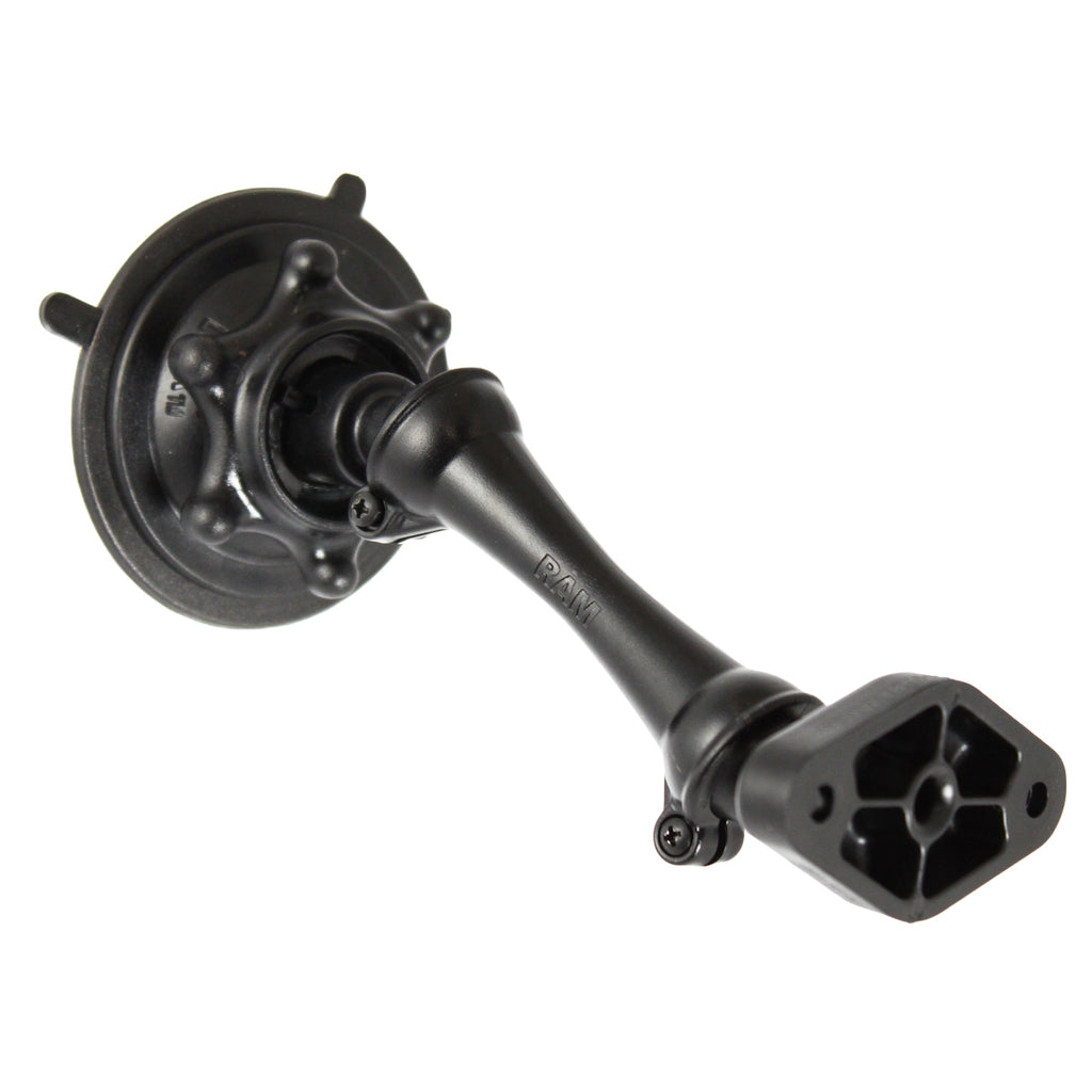 RAM snap link lange dubbele zakkenzuignap montage met diamantplaat - RAM Mounts RAP-AA-167U