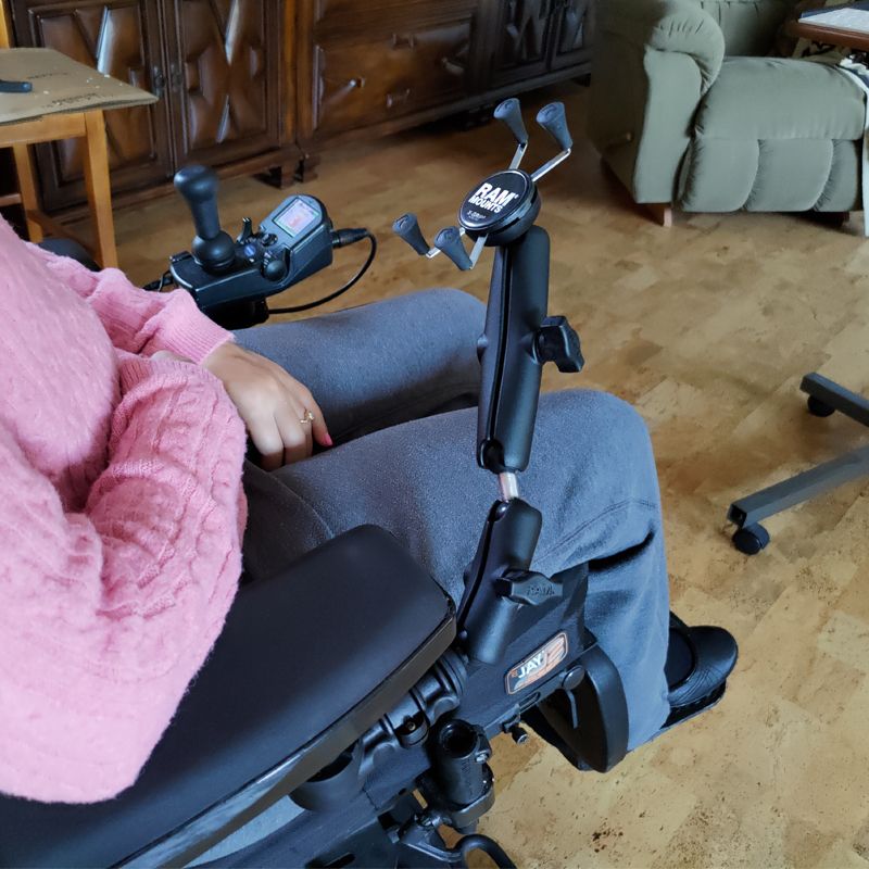 RAM Telefoonhouder voor rolstoelarmsteunen met snelle uitgave en zwenkfunctie - RAM Mounts RAP-AAPR-WCT-419-UN7U afbeelding 6