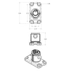 RAM Universele Adapt-A-Post™ 4-Gats Boor-Down Base - RAM Mounts RAP-AAPUDU afbeelding 3