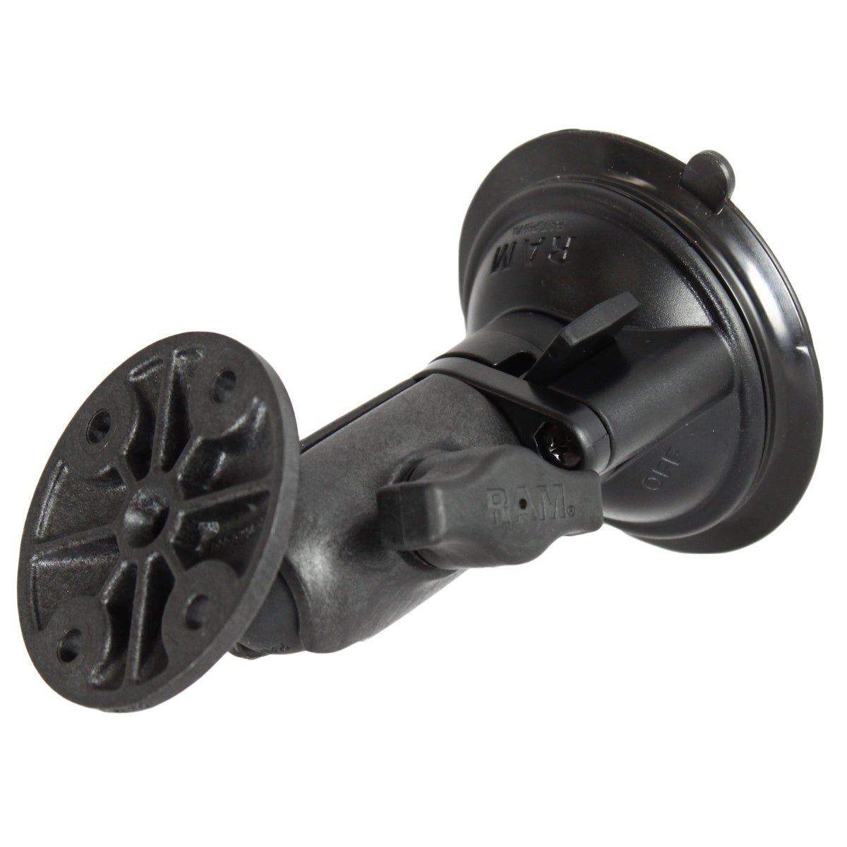 RAM Twist-Lock™ Draaibare Zuigcup Bevestiging met Ronde Plaat - RAM Mounts RAP-B-104-224-HEM1 afbeelding 1