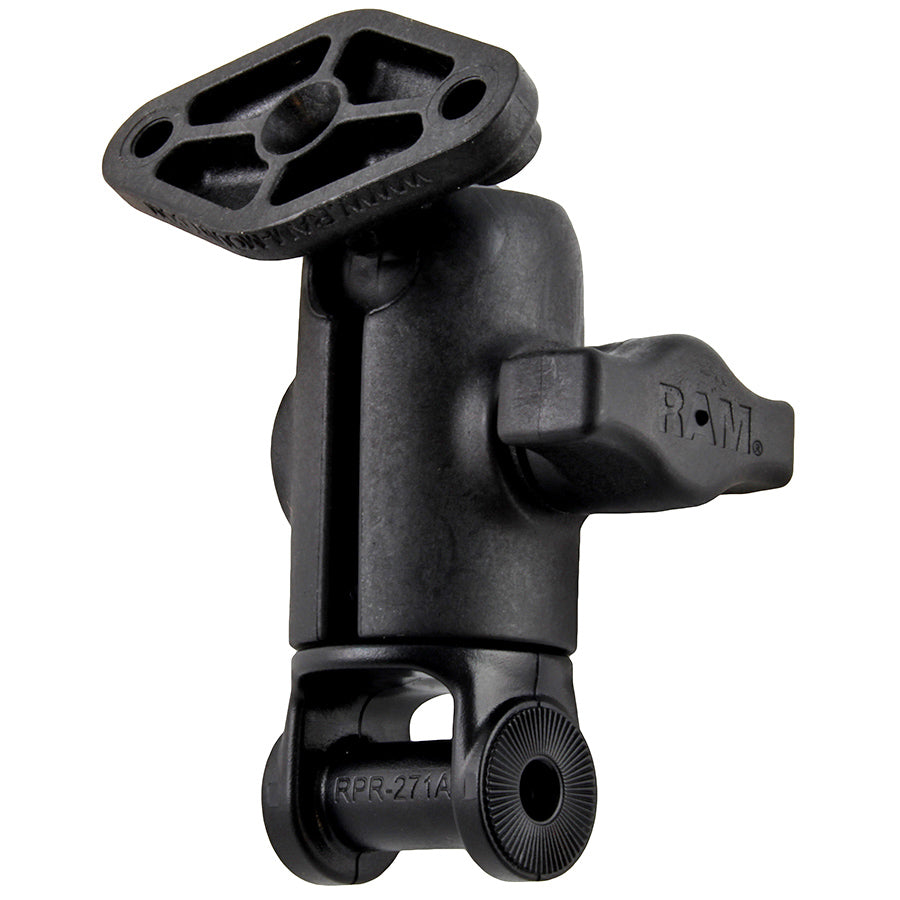 RAM zuigkracht riem adapter met enkele bal socket en diamantplaat - RAM Mounts RAP-B-104-224U-AGR1