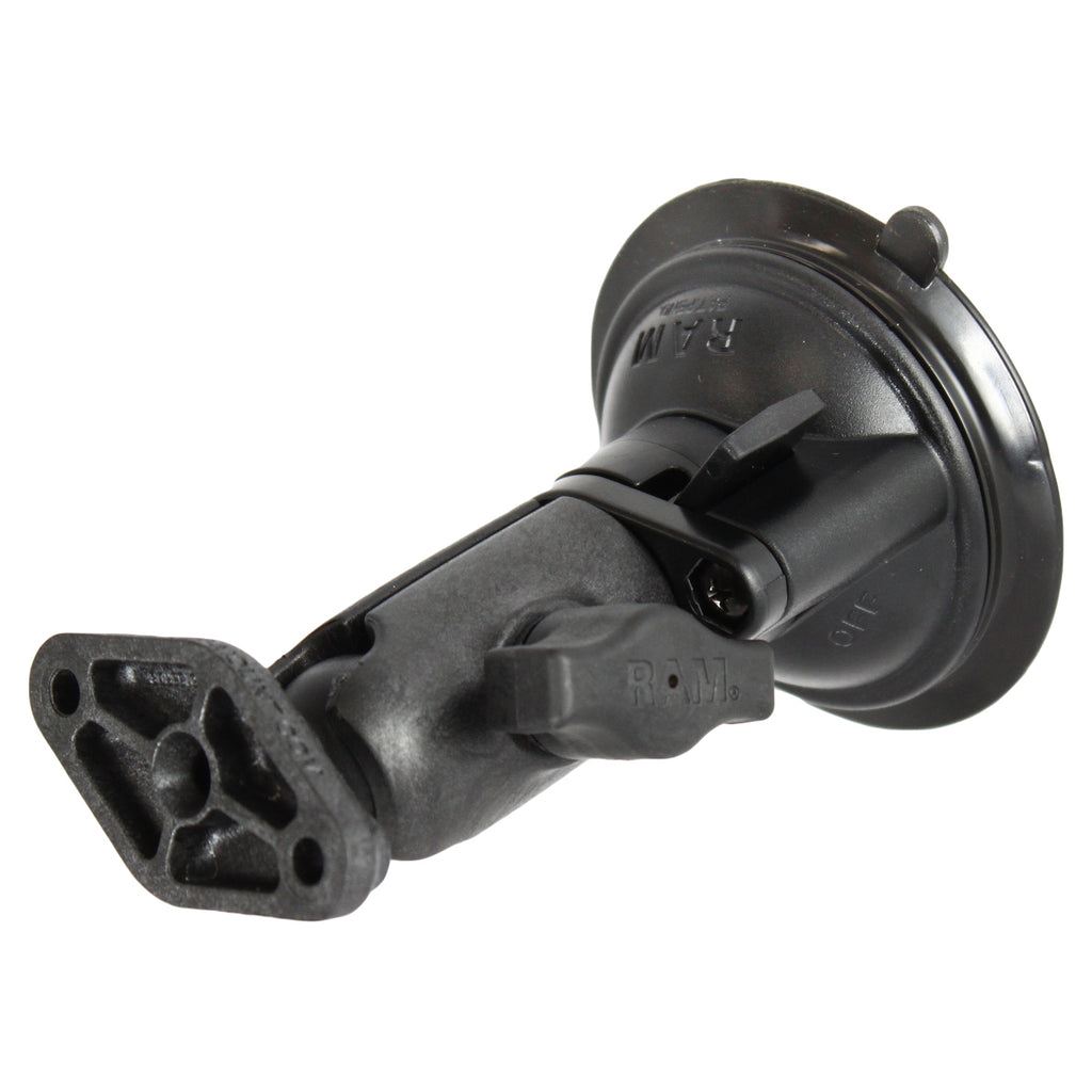 RAM twist lock zwenkbare zuigcupbevestiging met diamantplaat - RAM Mounts RAP-B-104-224U-UK1